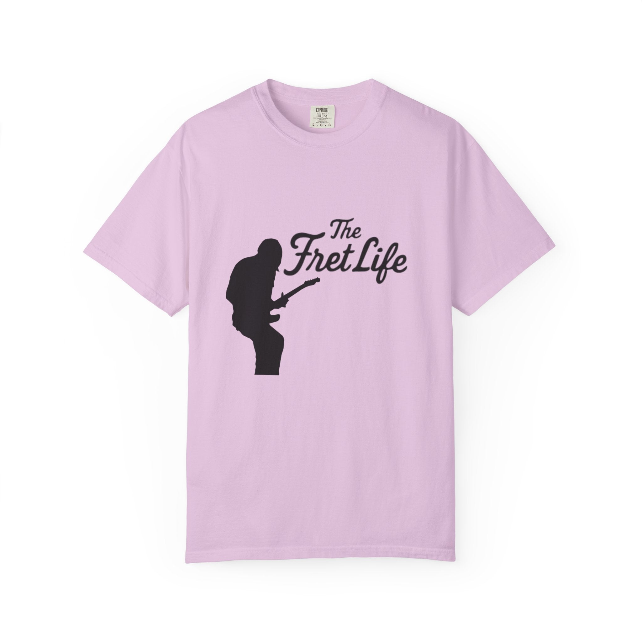 Guitar Player T-shirt with The Fret Life Logo