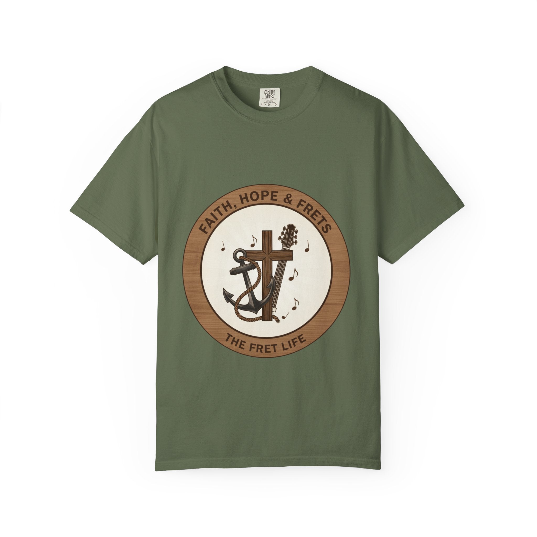 Faith Hope & Frets T-Shirt | Christian Guitar Worship Music Tee