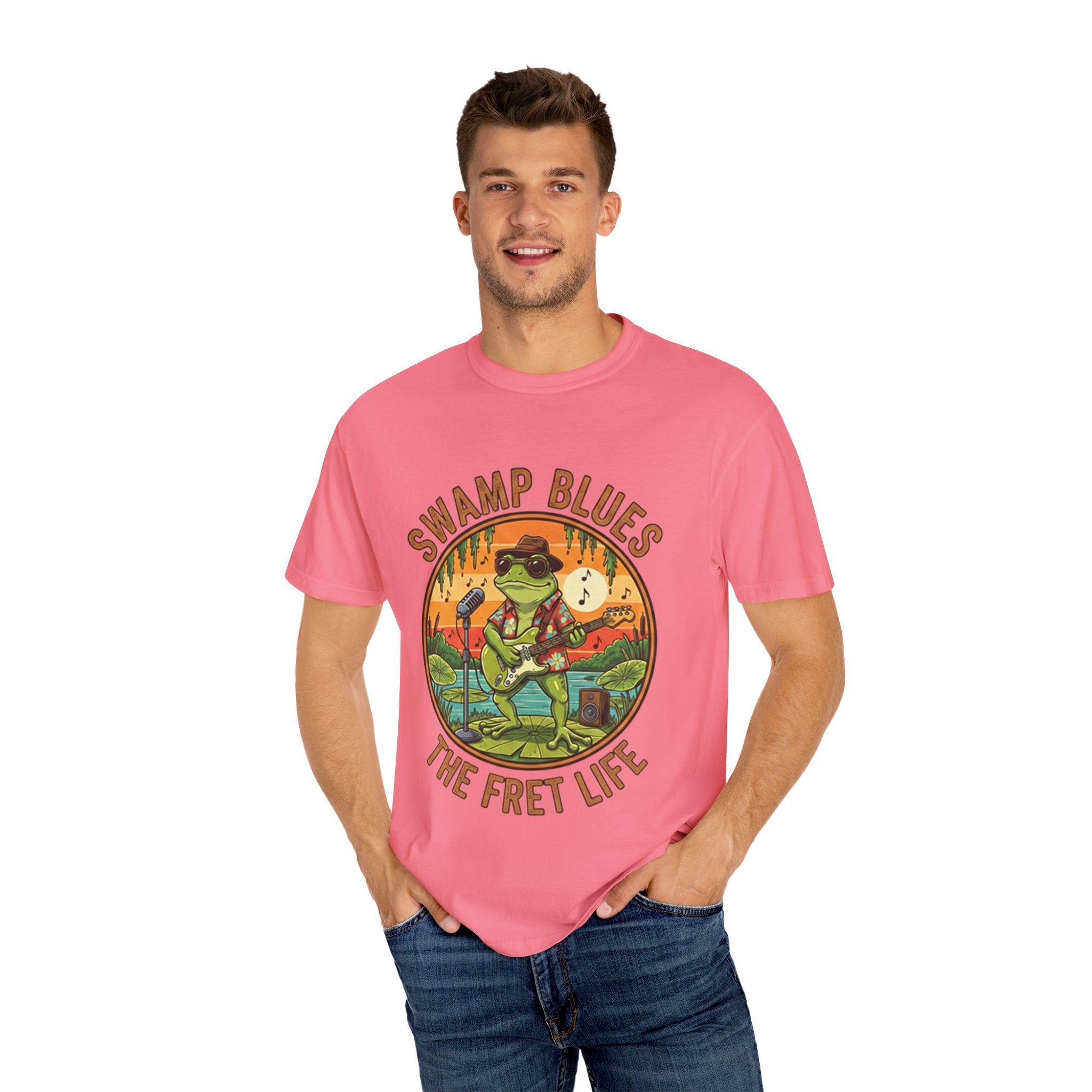 Swamp Blues: Ribbitin' Riffs Fret Life Tee