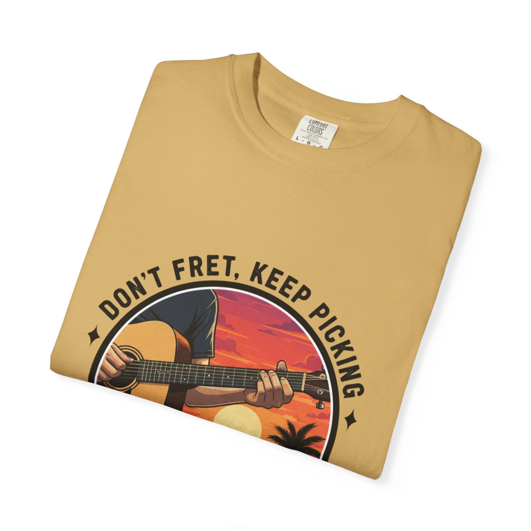 Don't Fret, Keep Picking: Island Sunset Guitar Tee