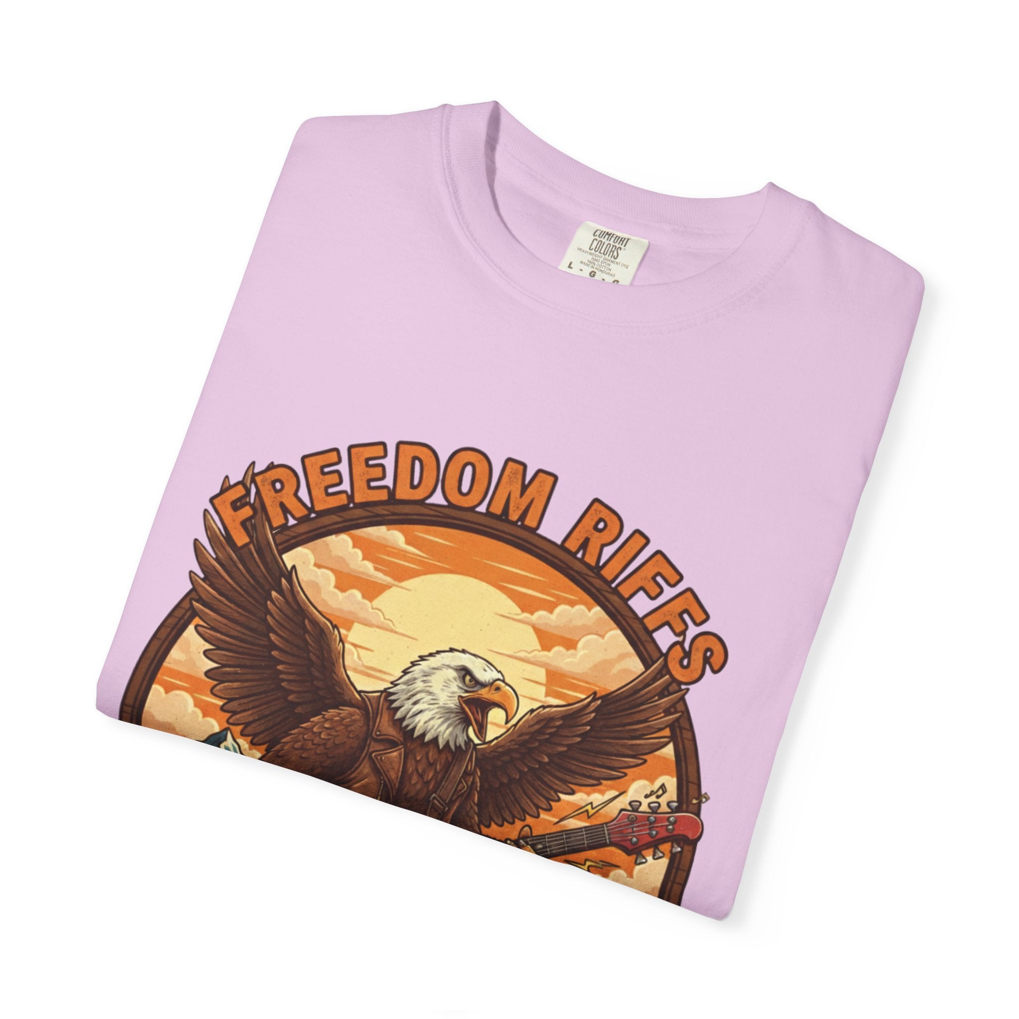 Freedom Riffs: The Eagle's Patriotic Shred Fret Life Tee