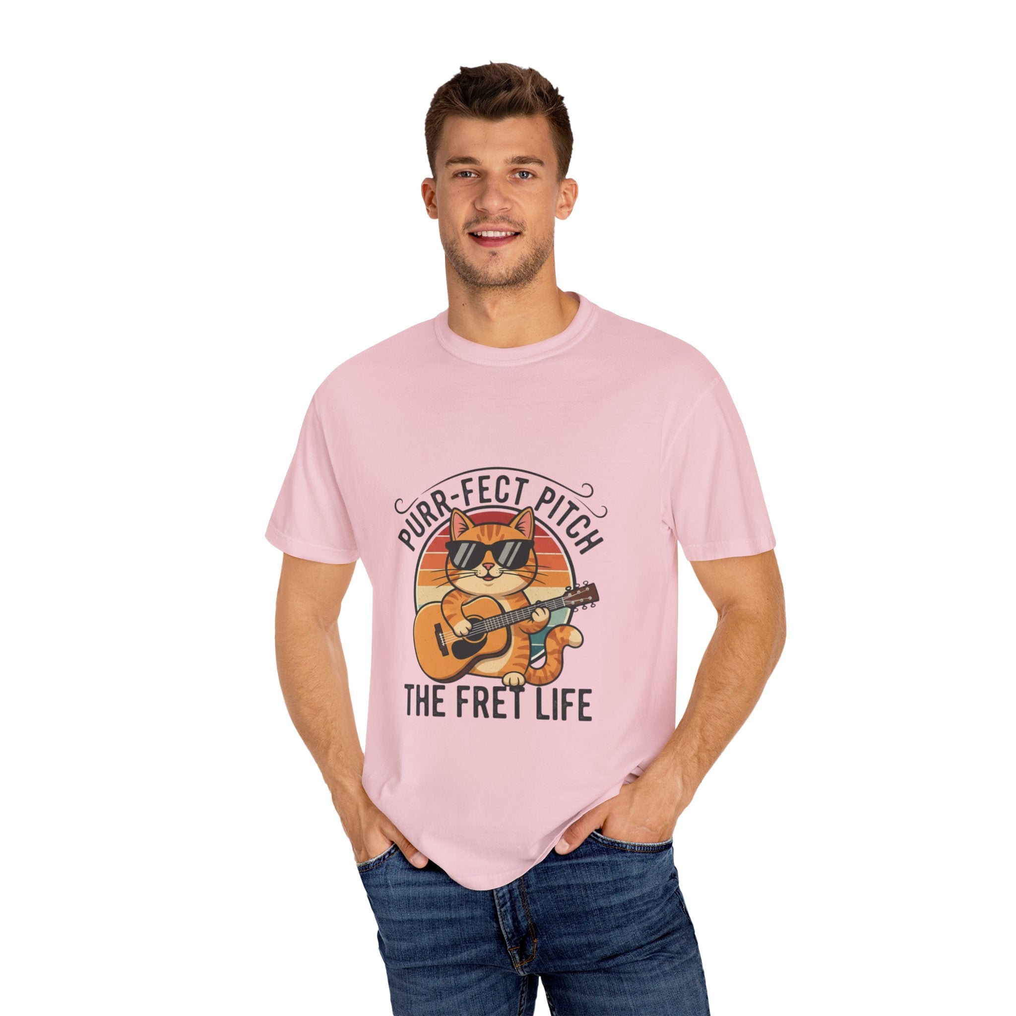 Purr-Fect Pitch: The Cool Cat Fret Life Tee