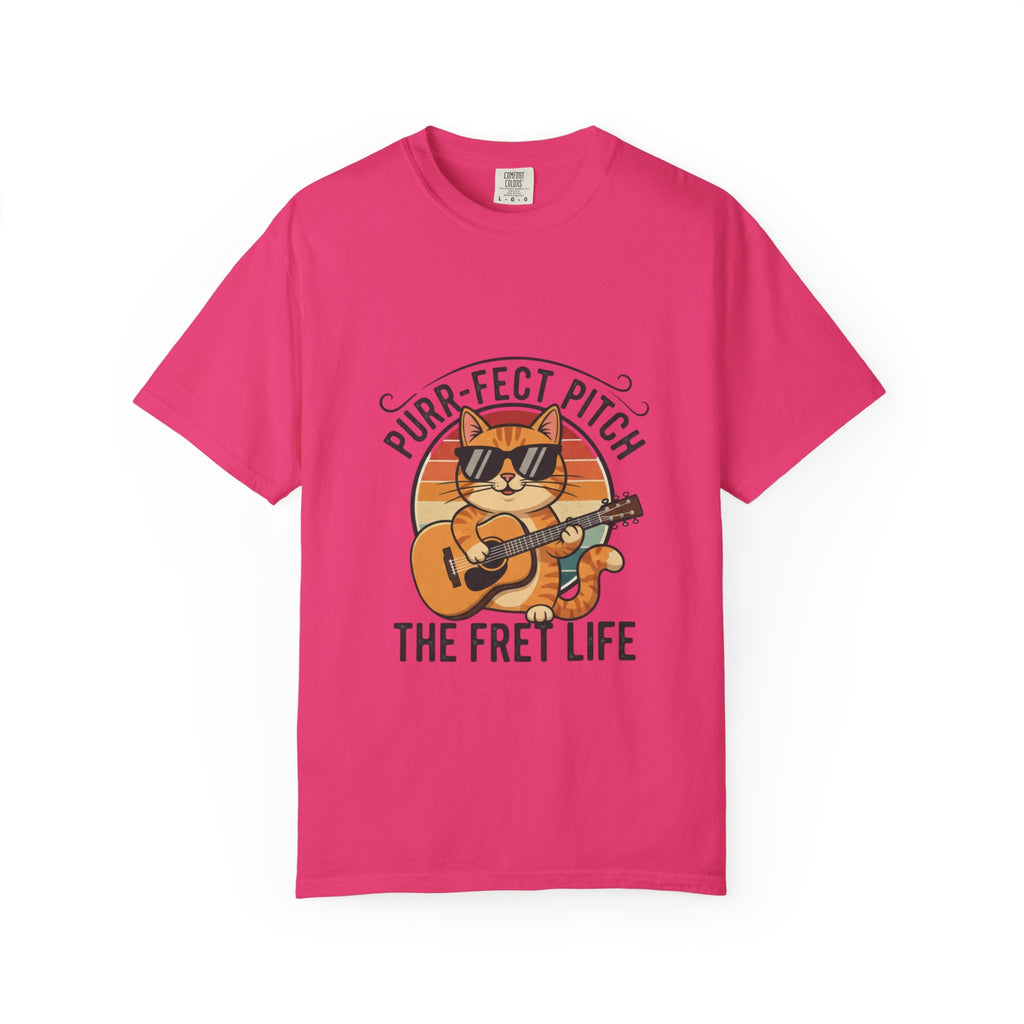 Purr-Fect Pitch: The Cool Cat Fret Life Tee