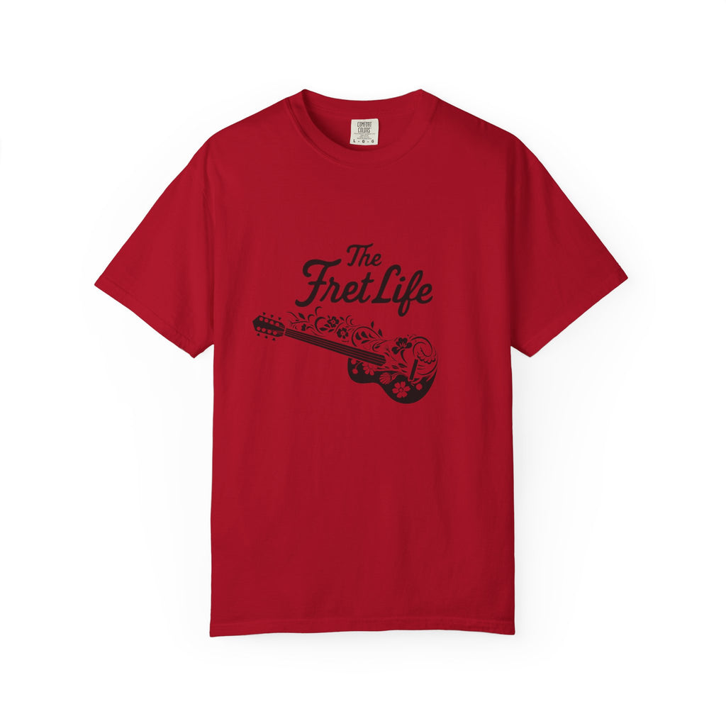 T-shirt - Flower Guitar 'The Fret Life' Subtle Design - Music and Guitar Lover Gift