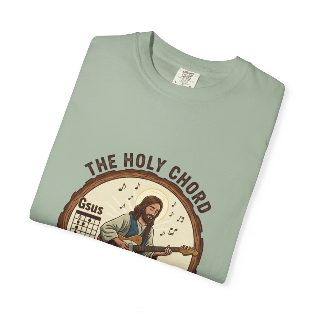 The Holy Chord Gsus T-Shirt: Faith, Music, and the Fret Life.
