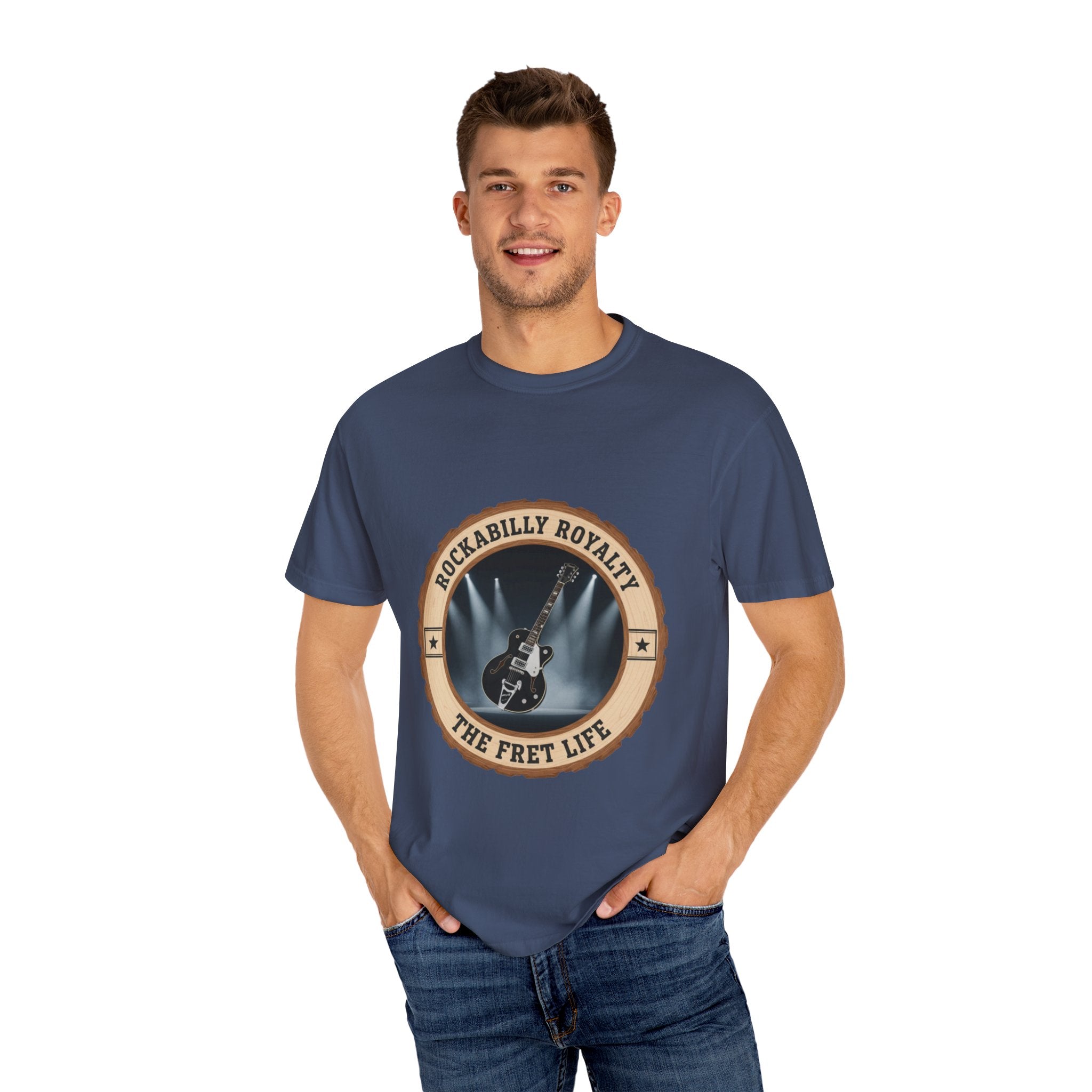 Rockabilly Royalty Tee | Gretsch Duo Jet Falcon Electric Guitar Shirt