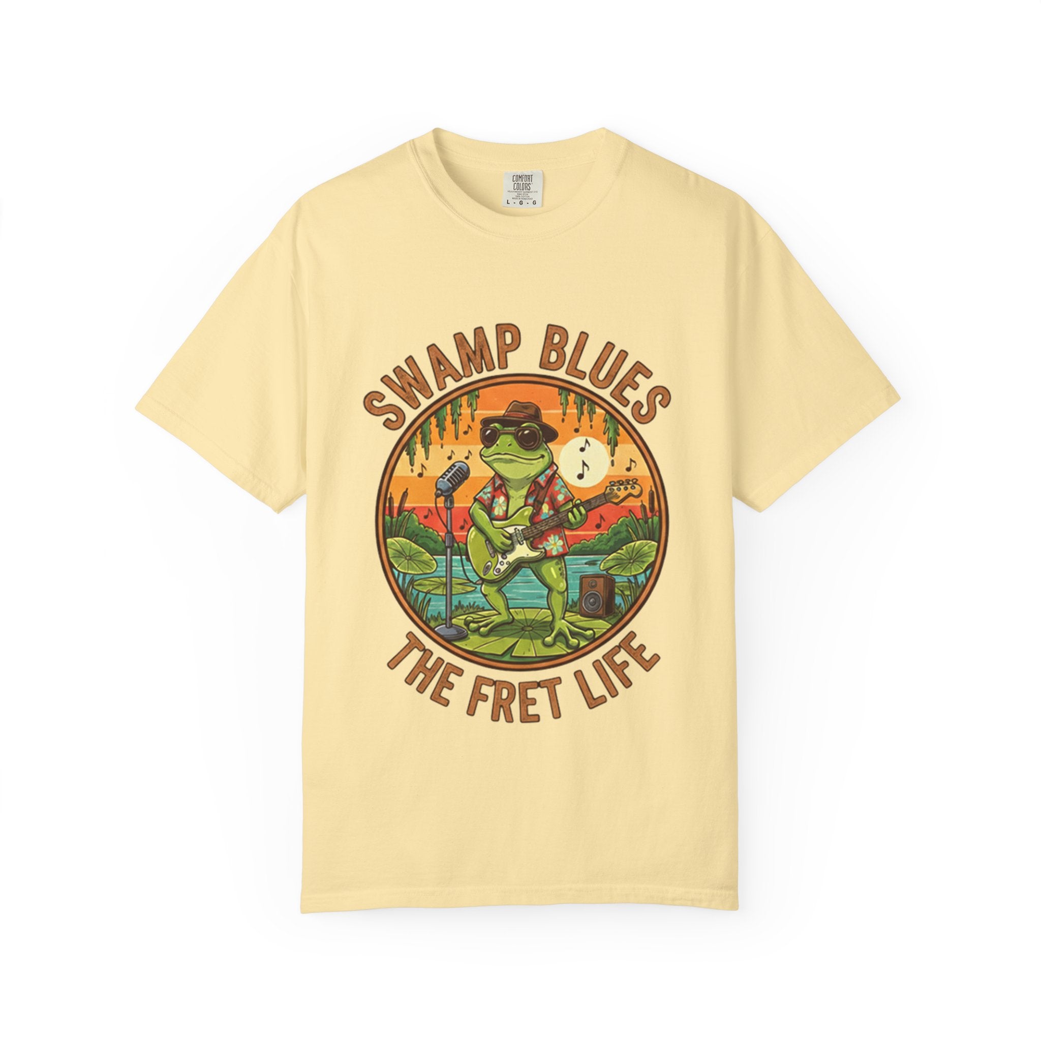 Swamp Blues: Ribbitin' Riffs Fret Life Tee
