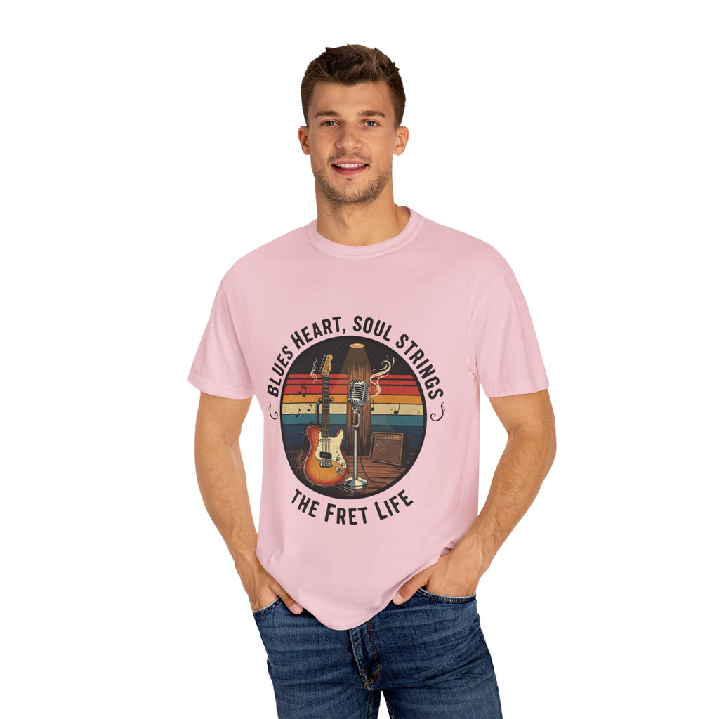 Blues Heart, Soul Strings: The Fret Life Classic Tee
