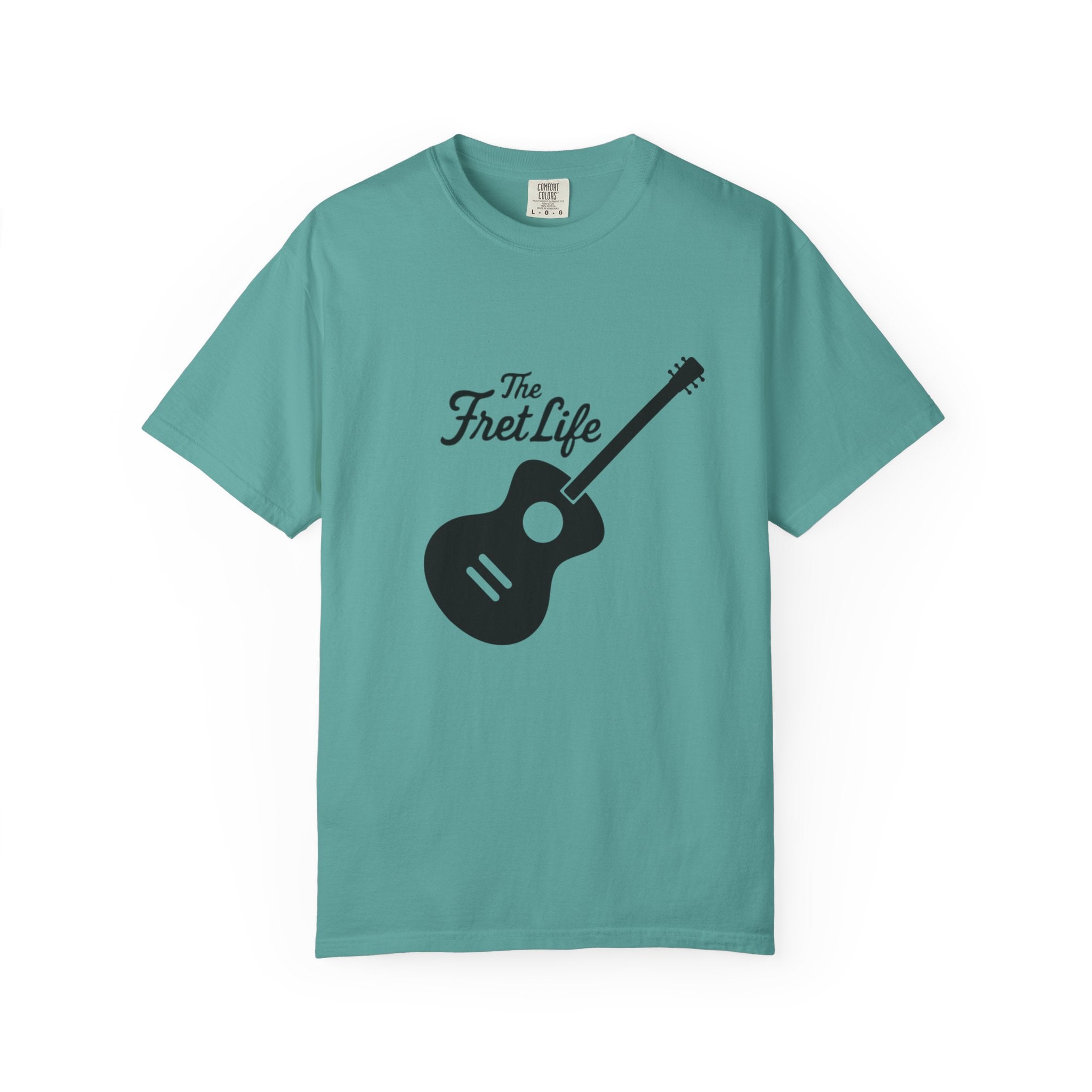 Acoustic Guitar, The Fret Life, Unisex Garment-Dyed T-shirt