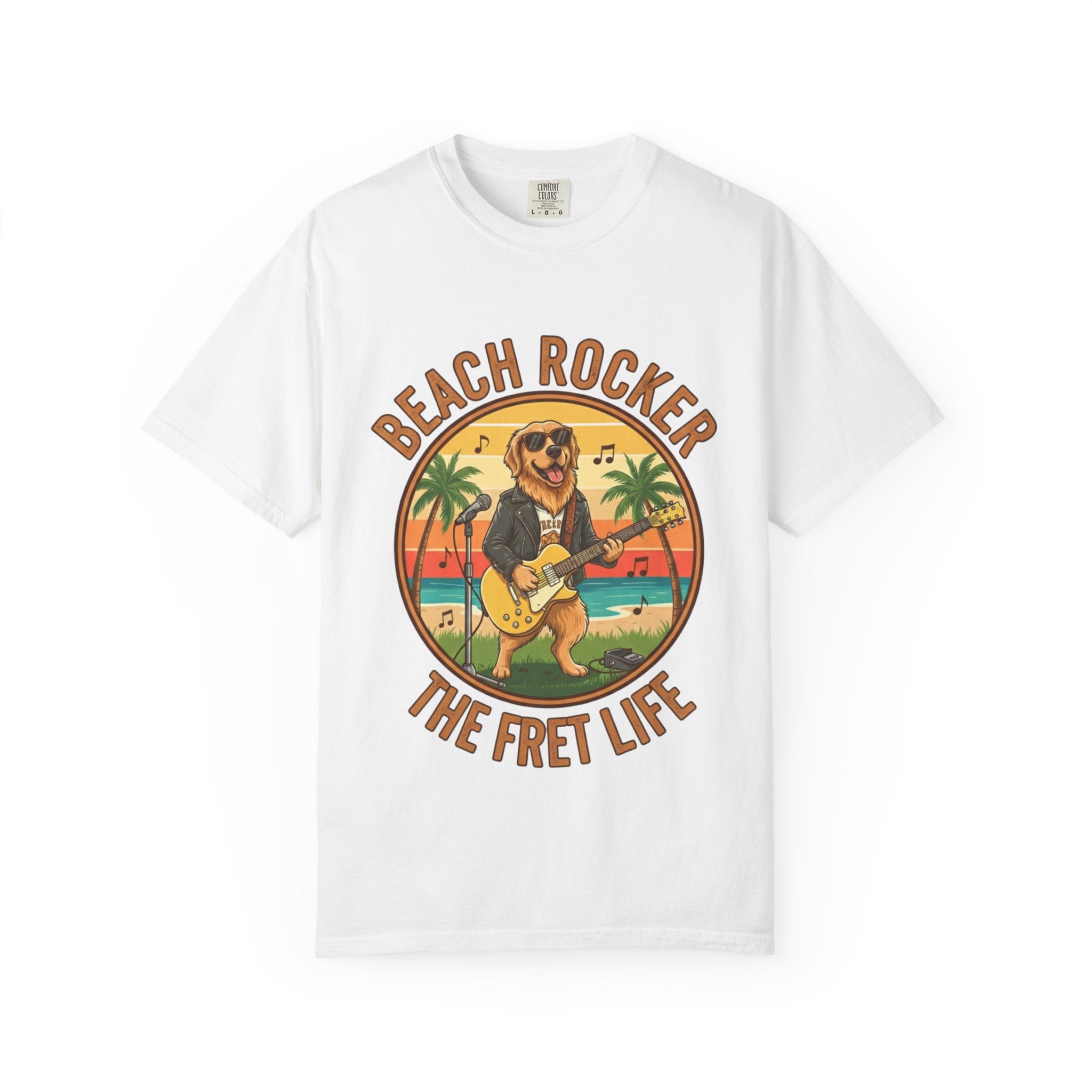 Beach Rocker: Golden's Sunset Shred Fret Life Tee