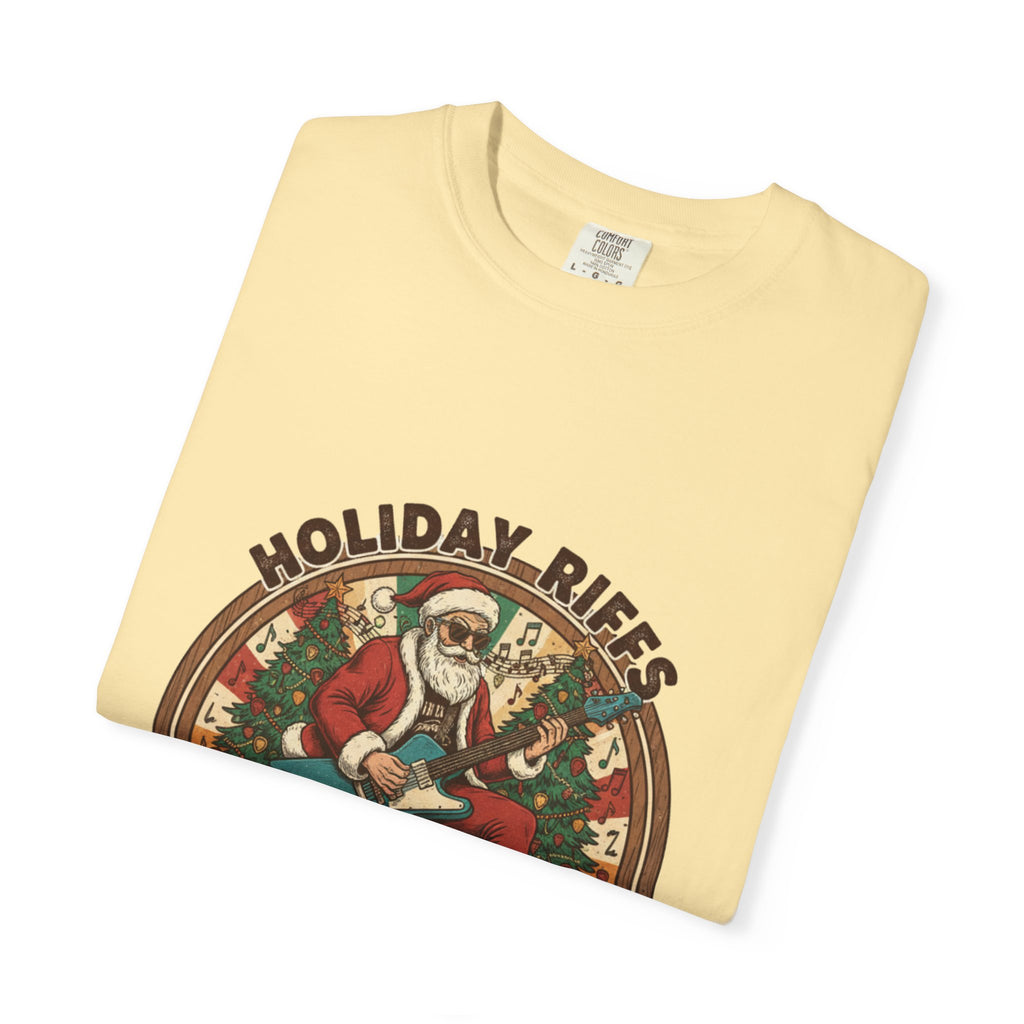 Holiday Riffs T-Shirt | Funny Christmas Guitar Music Tee