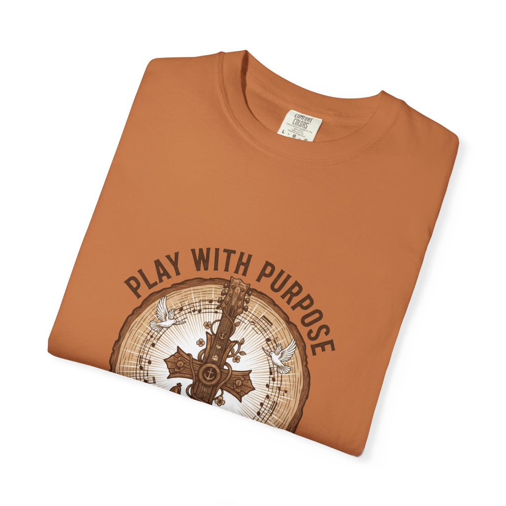 Play With Purpose Christian T-Shirt | Music Ministry Guitar Tee