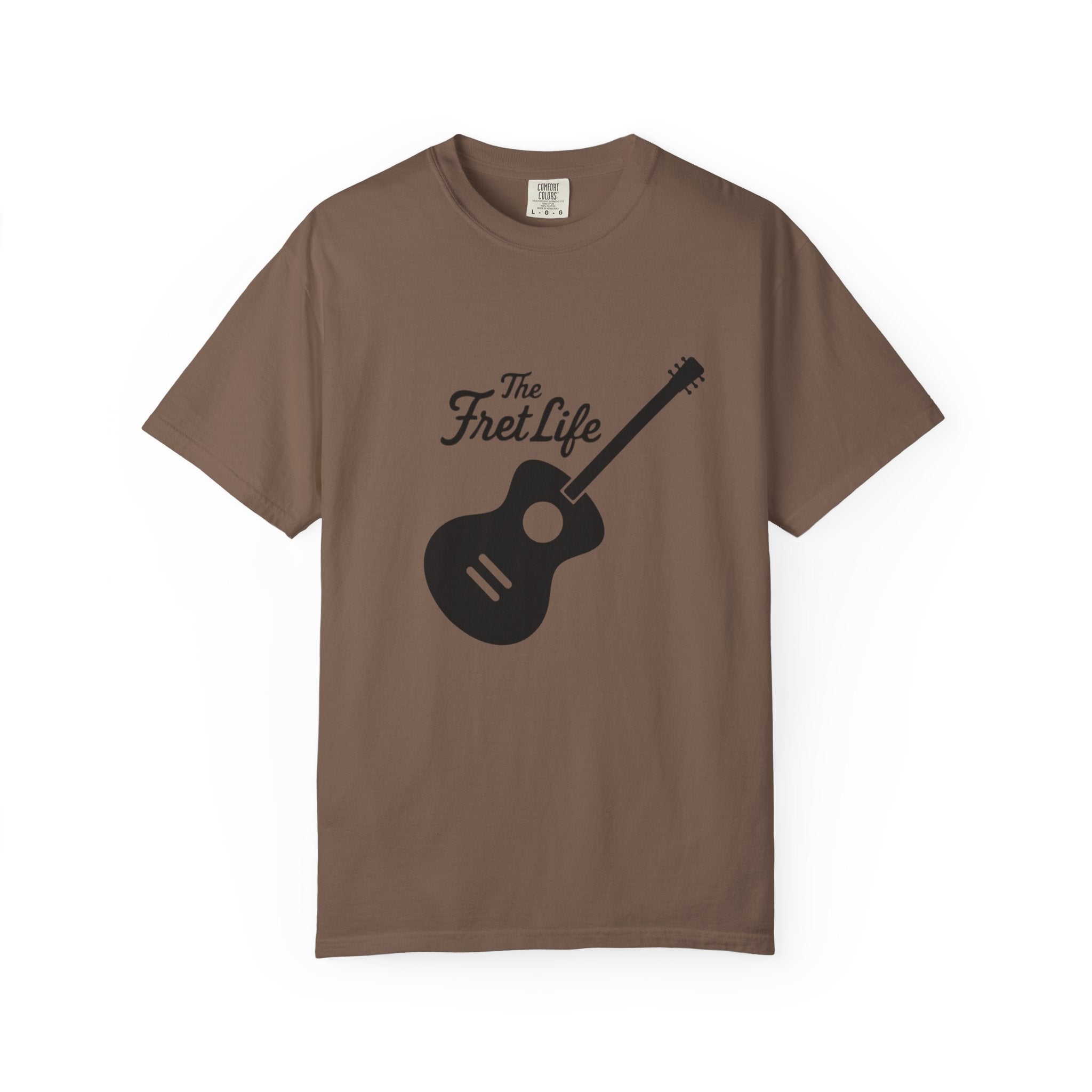 Acoustic Guitar, The Fret Life, Unisex Garment-Dyed T-shirt