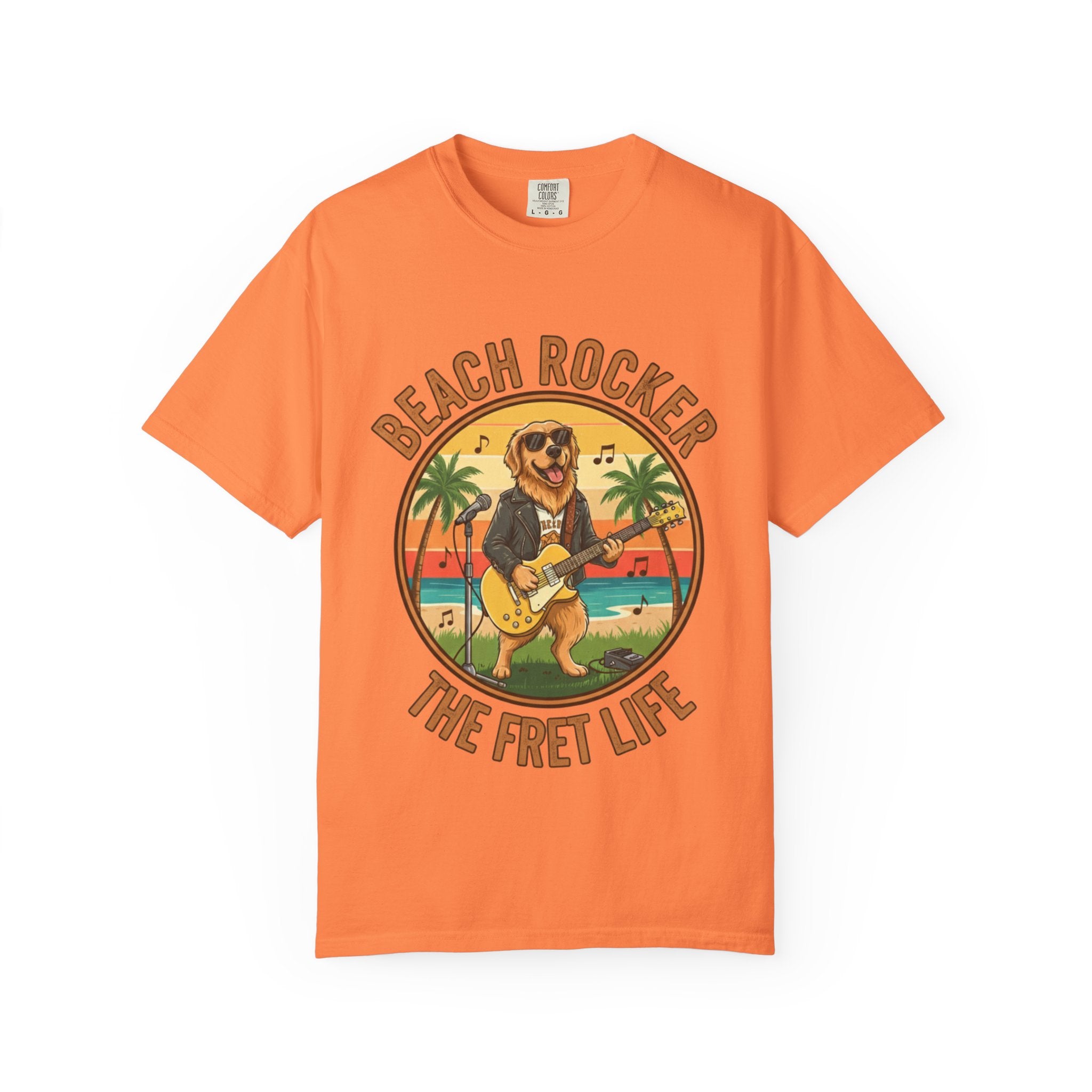 Beach Rocker: Golden's Sunset Shred Fret Life Tee