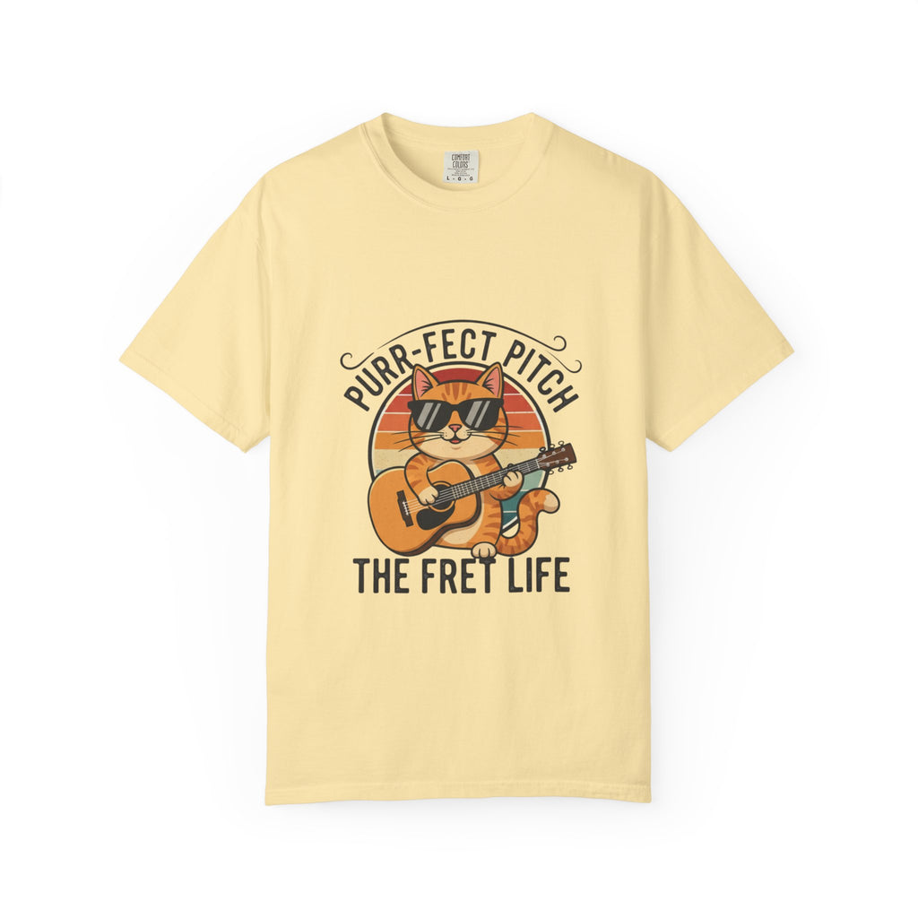 Purr-Fect Pitch: The Cool Cat Fret Life Tee