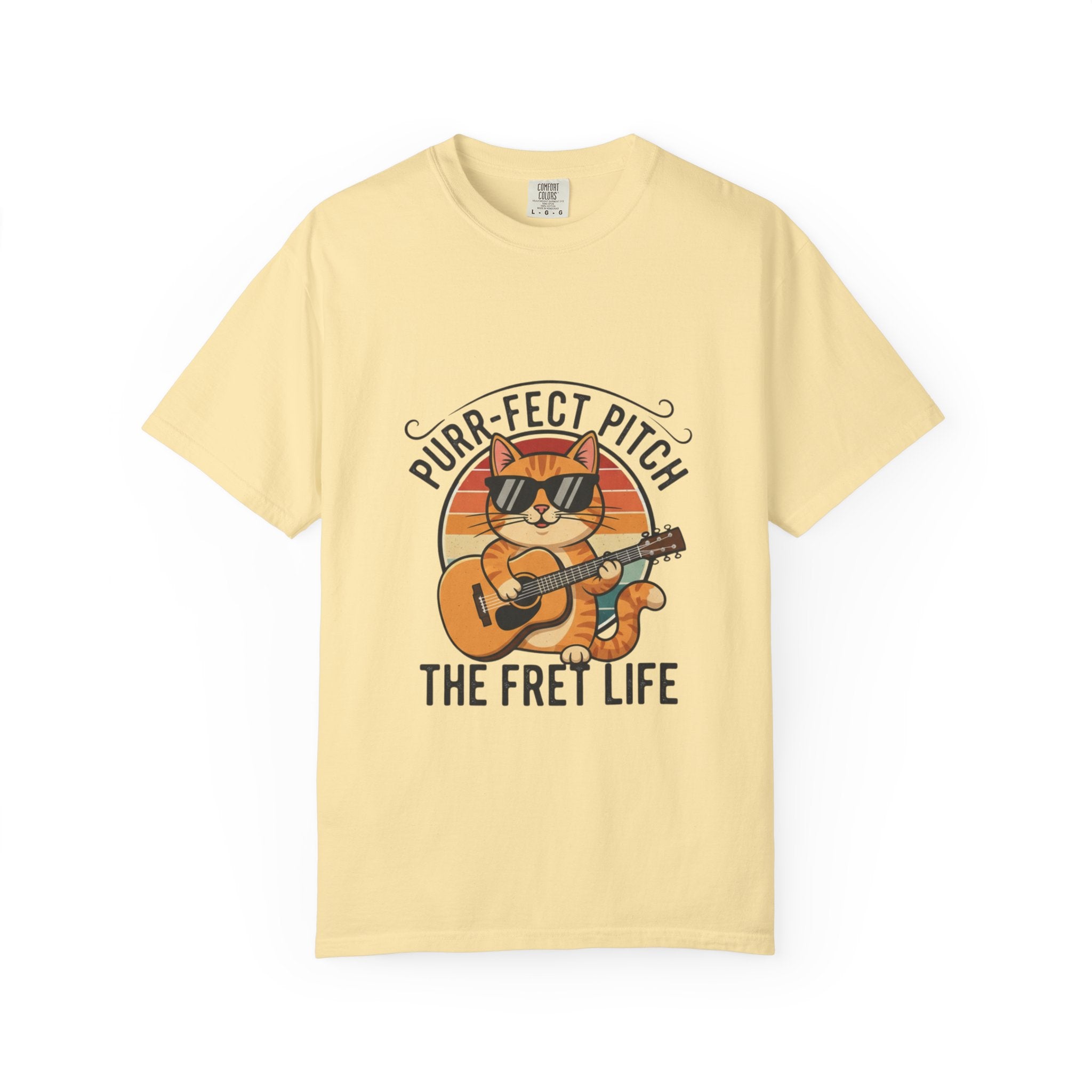 Purr-Fect Pitch: The Cool Cat Fret Life Tee
