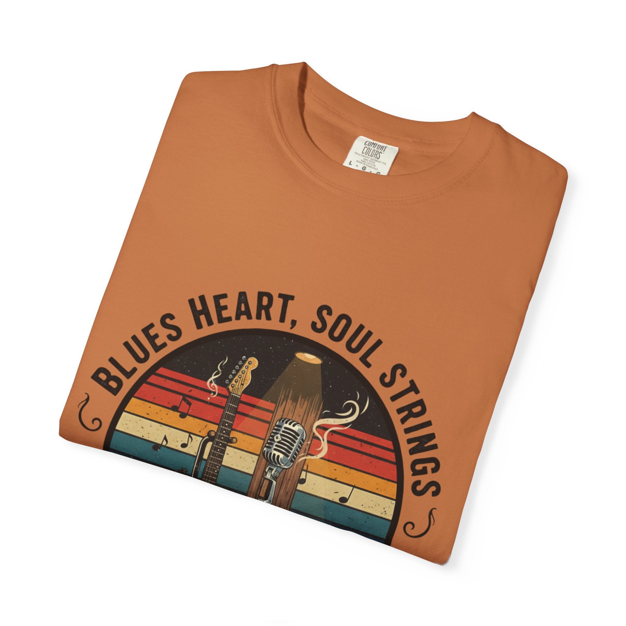 Blues Heart, Soul Strings: The Fret Life Classic Tee