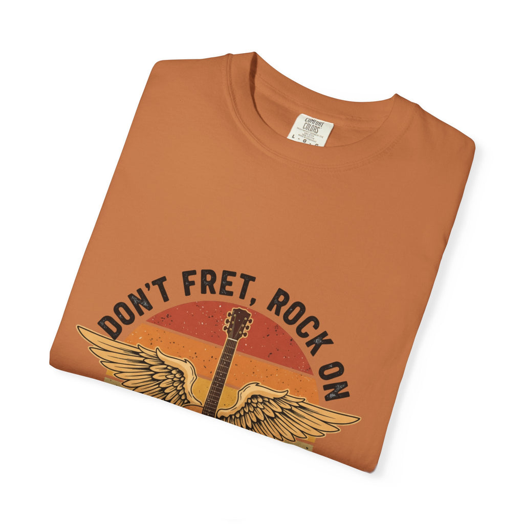 Don't Fret, Rock On Winged Guitar T-Shirt