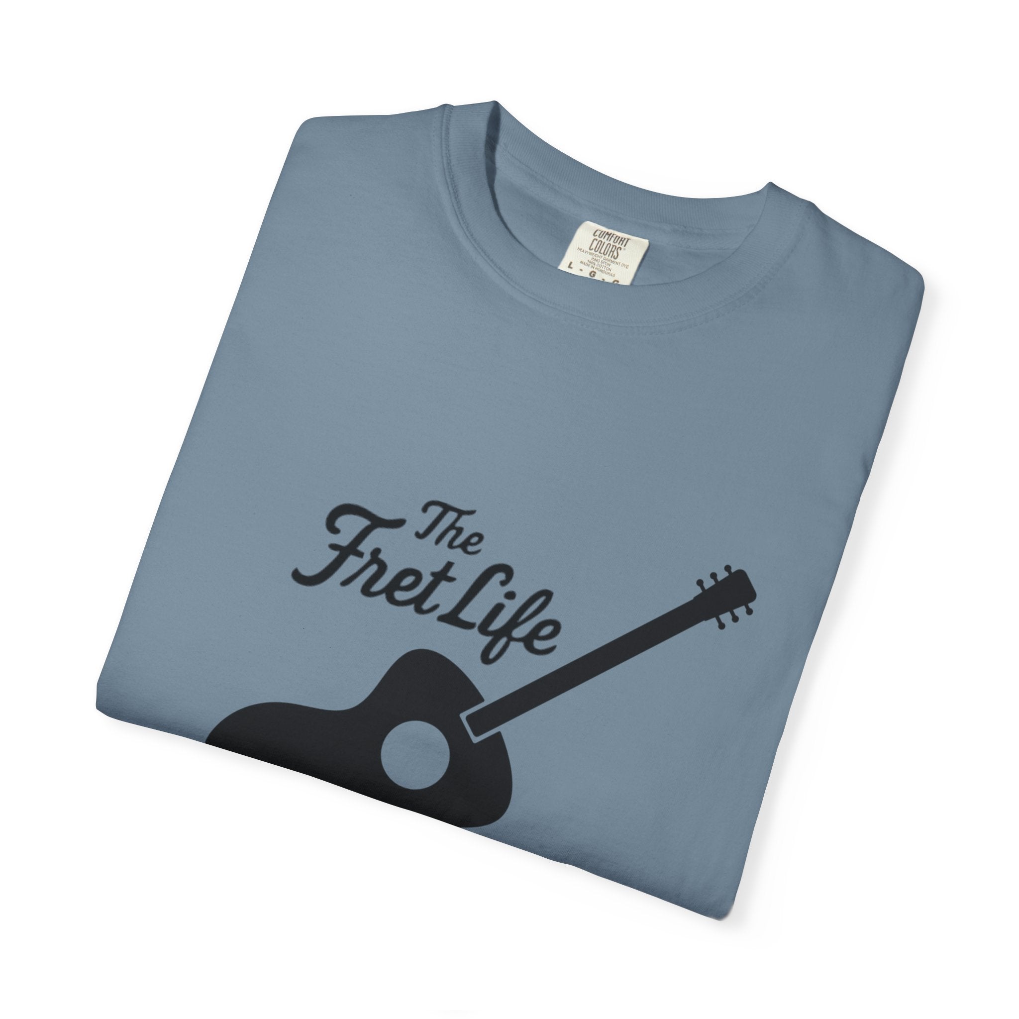 Acoustic Guitar, The Fret Life, Unisex Garment-Dyed T-shirt
