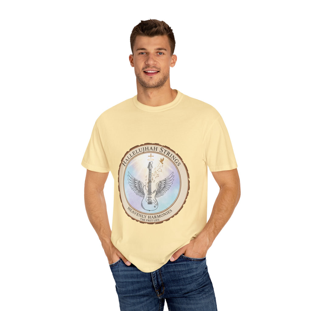 Hallelujah Strings T-Shirt | Christian Worship Guitar Praise Tee