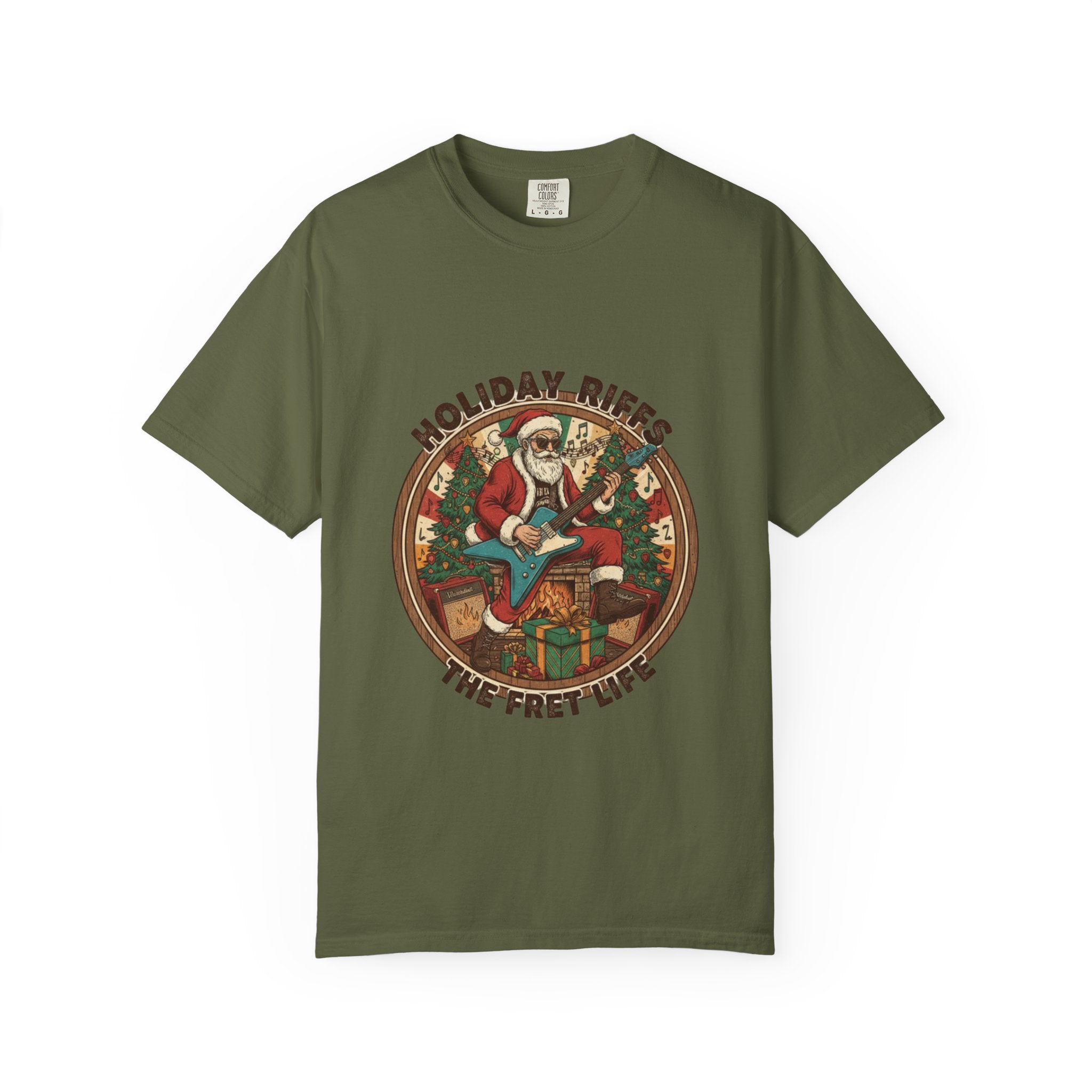 Holiday Riffs T-Shirt | Funny Christmas Guitar Music Tee