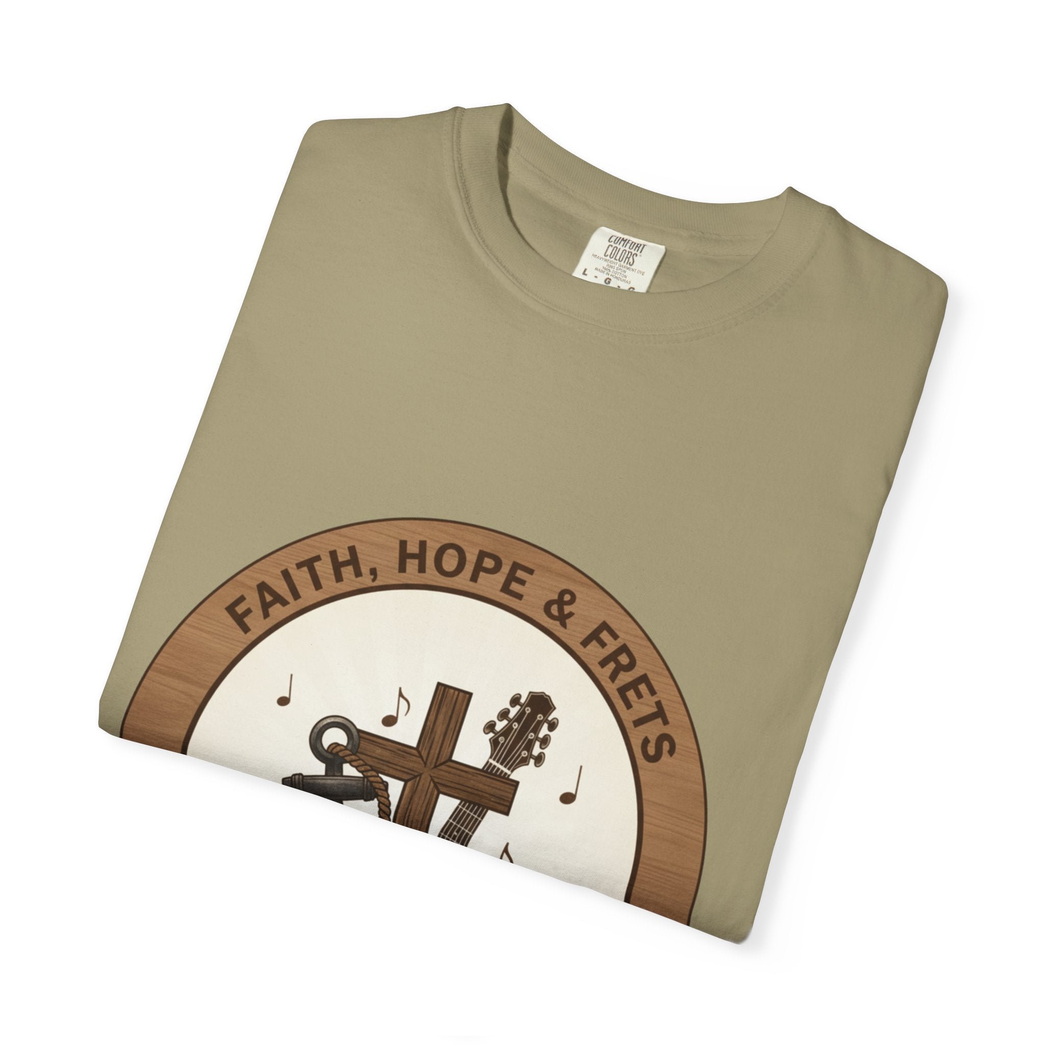 Faith Hope & Frets T-Shirt | Christian Guitar Worship Music Tee