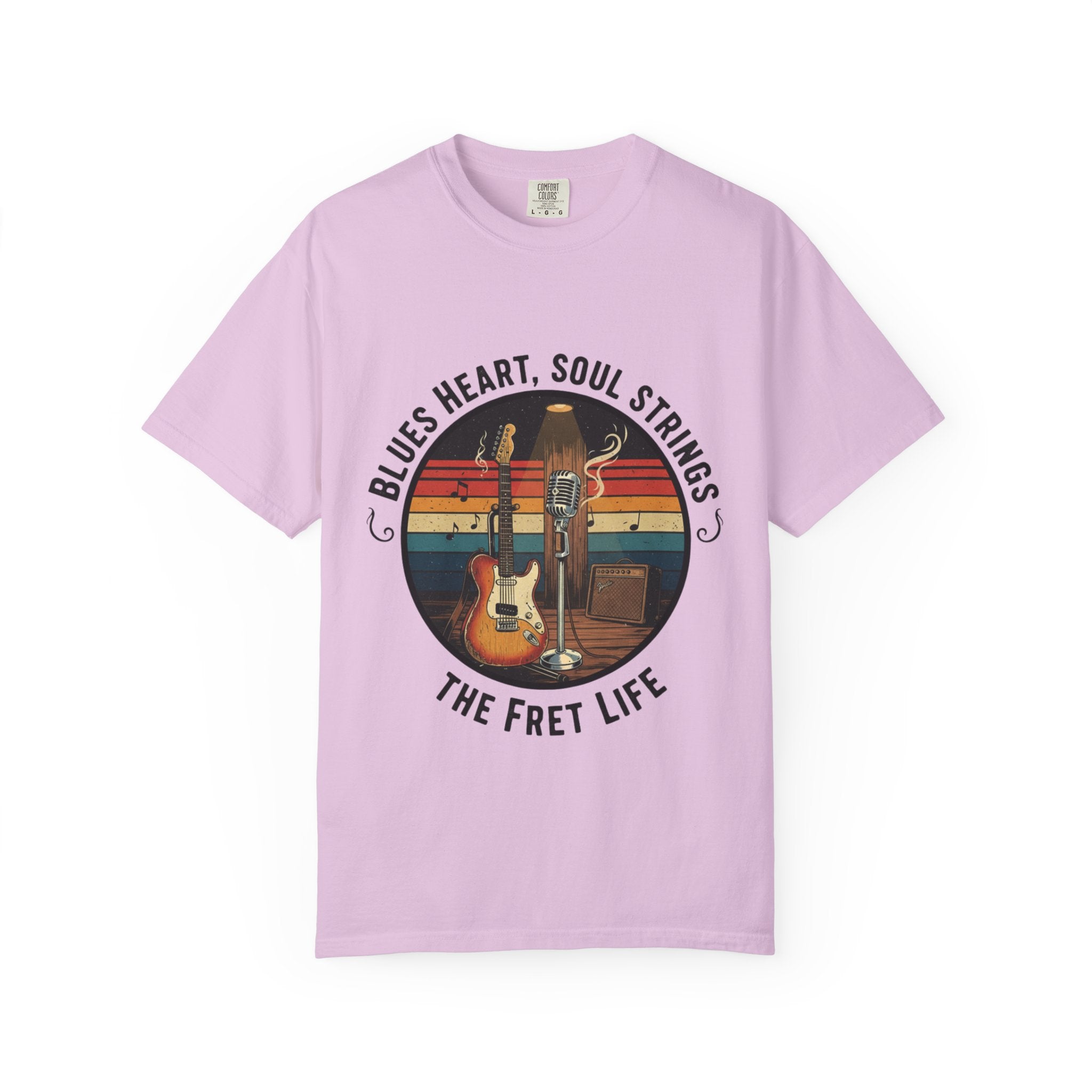 Blues Heart, Soul Strings: The Fret Life Classic Tee