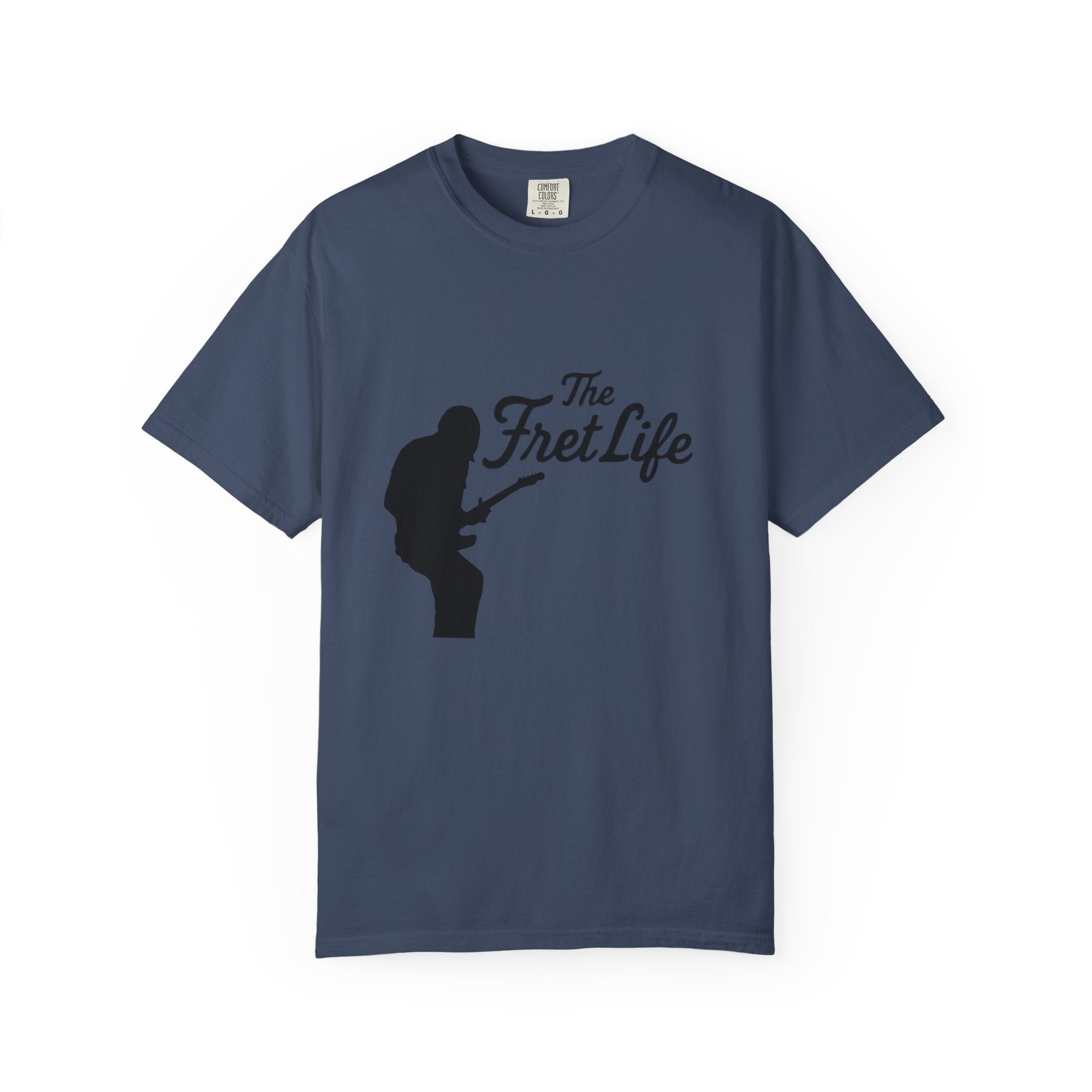 Guitar Player T-shirt with The Fret Life Logo