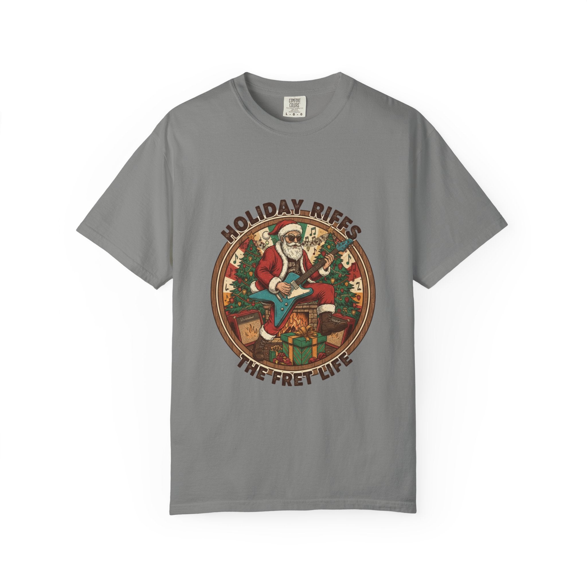 Holiday Riffs T-Shirt | Funny Christmas Guitar Music Tee