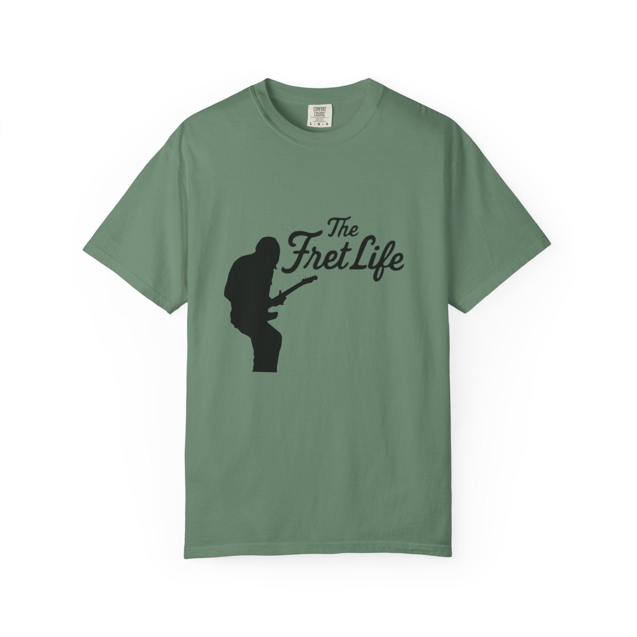 Guitar Player T-shirt with The Fret Life Logo