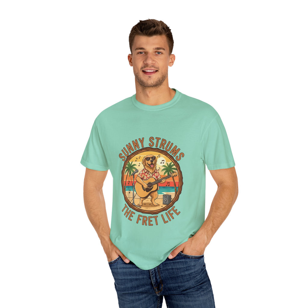 Sunny Strums: Golden Retriever Acoustic Serenade Tee