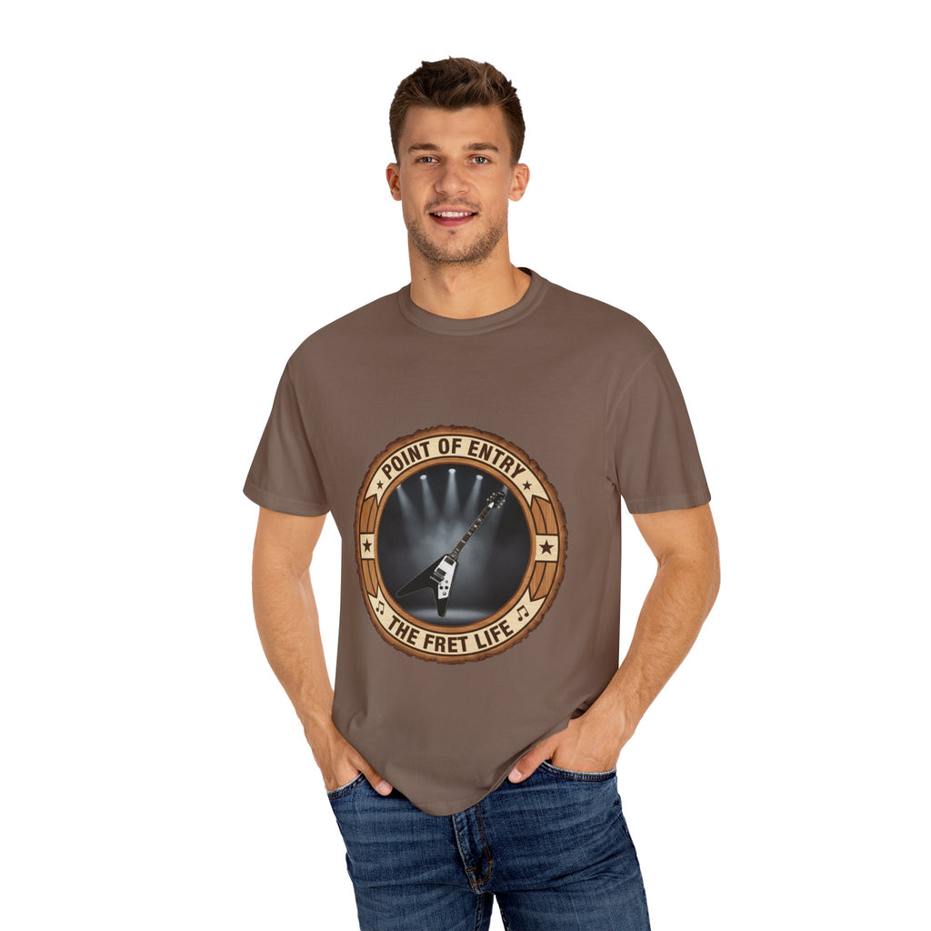 Point of Entry Tee | Gibson Flying V Hard Rock Metal Guitar Shirt