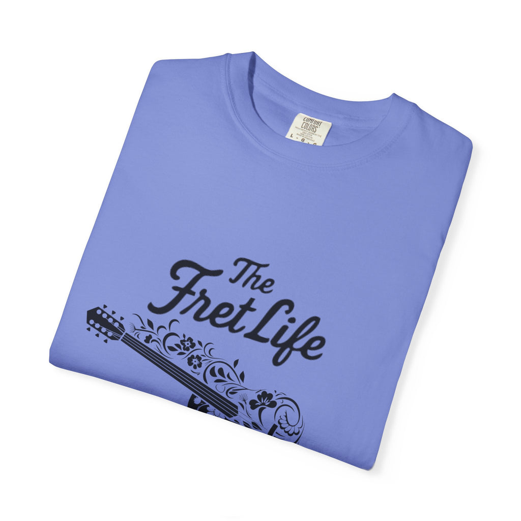 T-shirt - Flower Guitar 'The Fret Life' Subtle Design - Music and Guitar Lover Gift