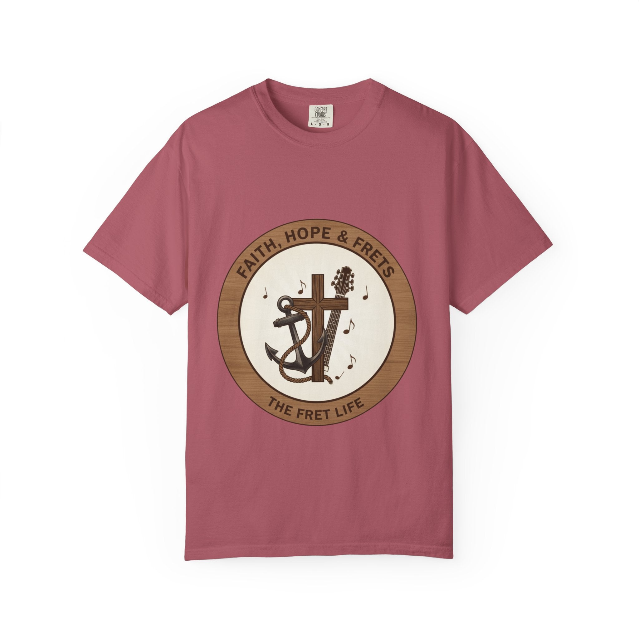 Faith Hope & Frets T-Shirt | Christian Guitar Worship Music Tee