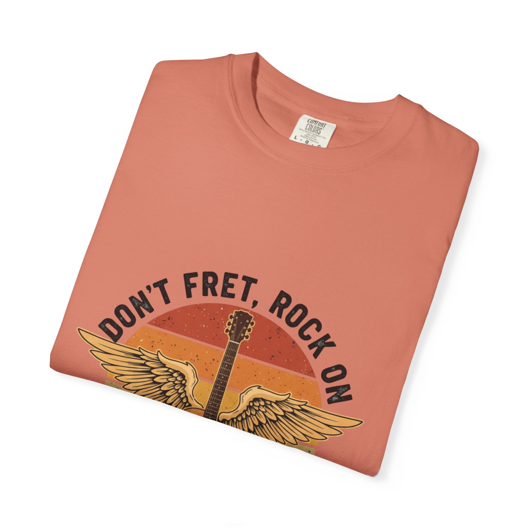 Don't Fret, Rock On Winged Guitar T-Shirt