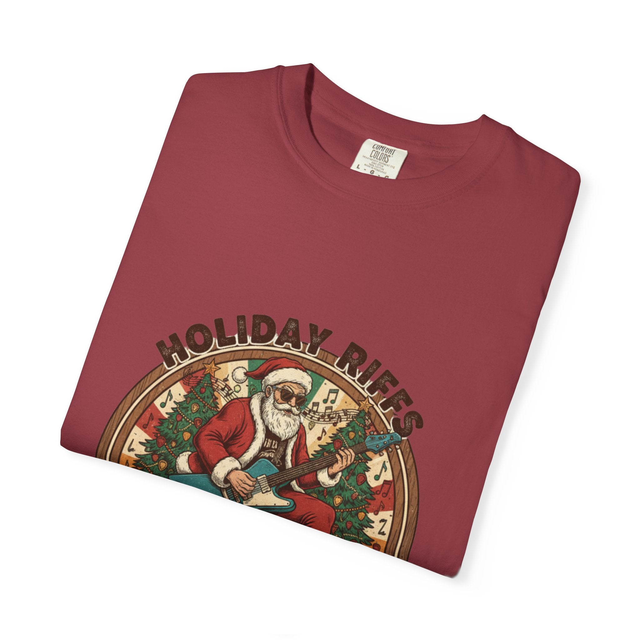 Holiday Riffs T-Shirt | Funny Christmas Guitar Music Tee