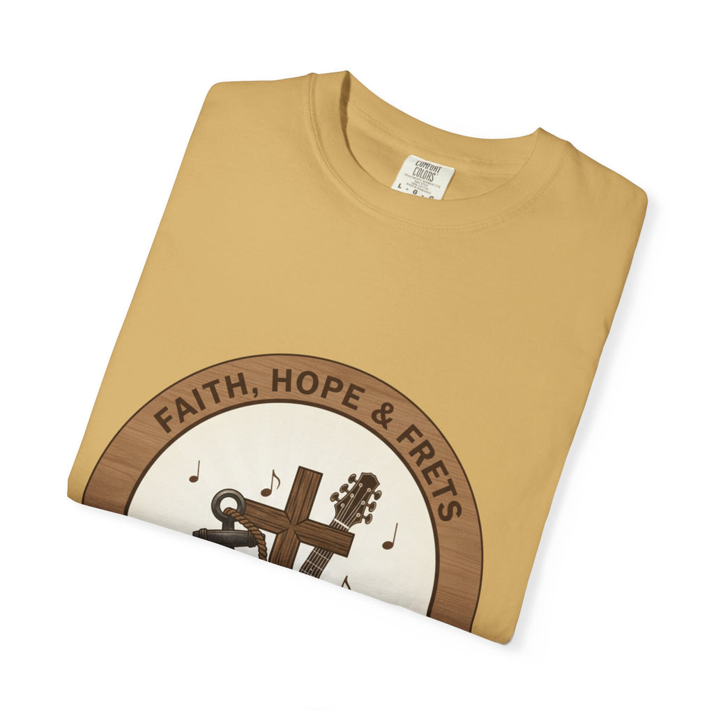 Faith Hope & Frets T-Shirt | Christian Guitar Worship Music Tee