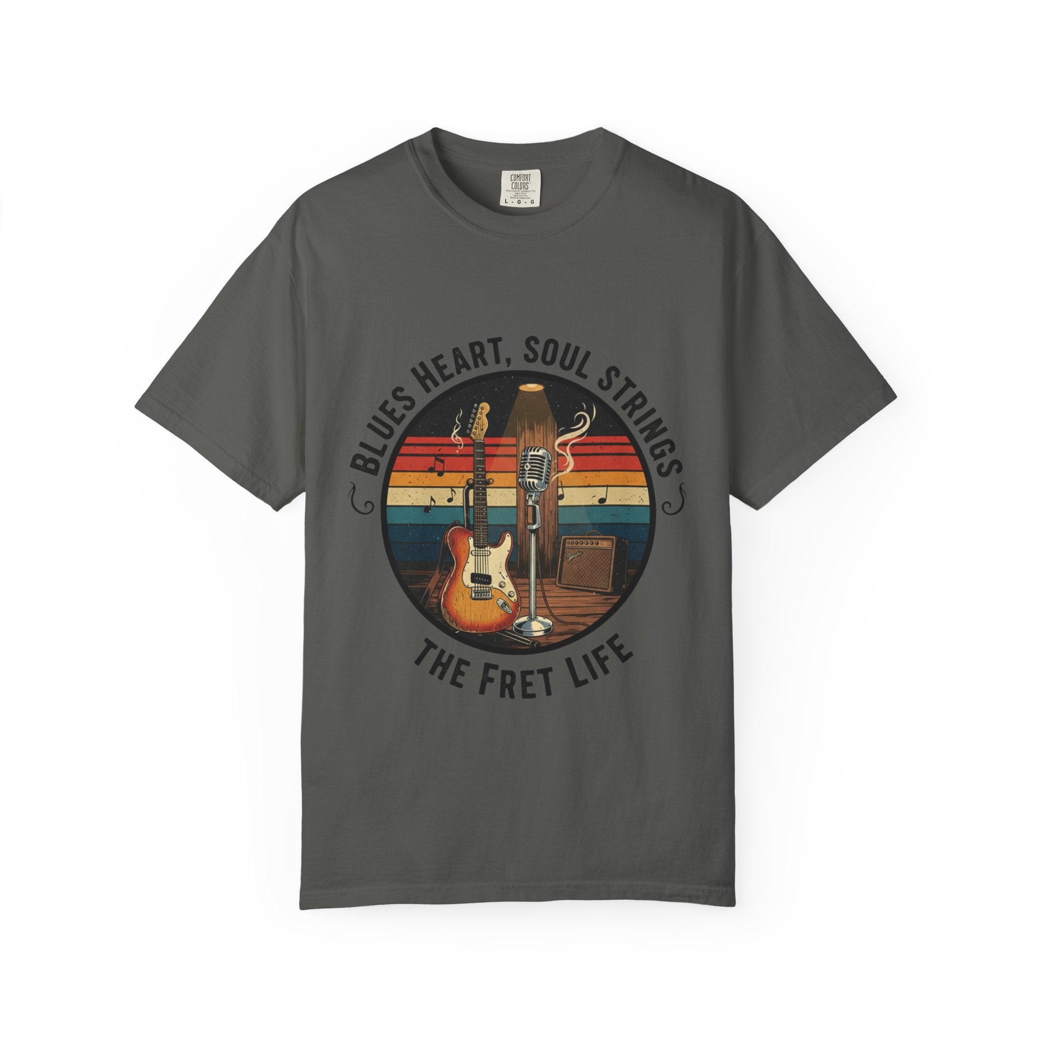 Blues Heart, Soul Strings: The Fret Life Classic Tee