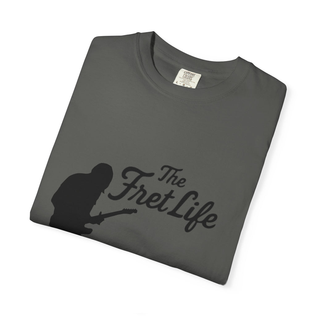Guitar Player T-shirt with The Fret Life Logo