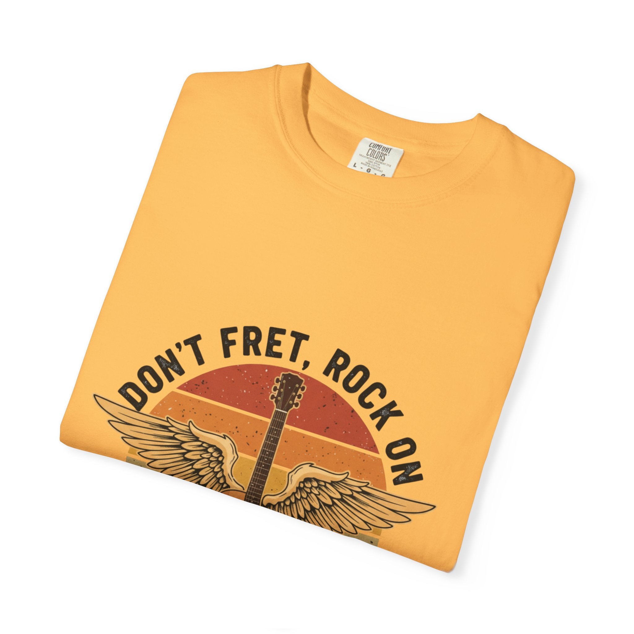 Don't Fret, Rock On Winged Guitar T-Shirt