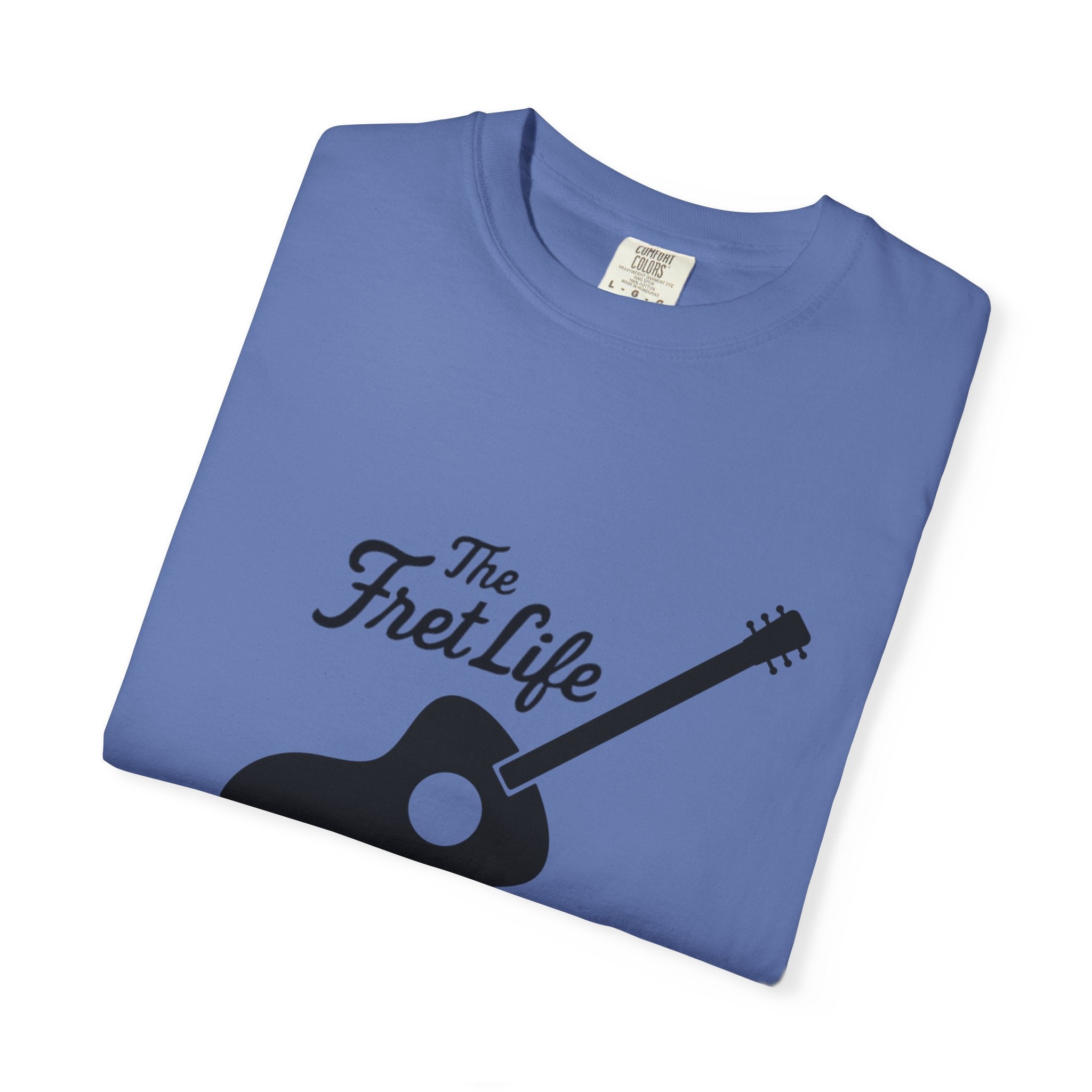 Acoustic Guitar, The Fret Life, Unisex Garment-Dyed T-shirt