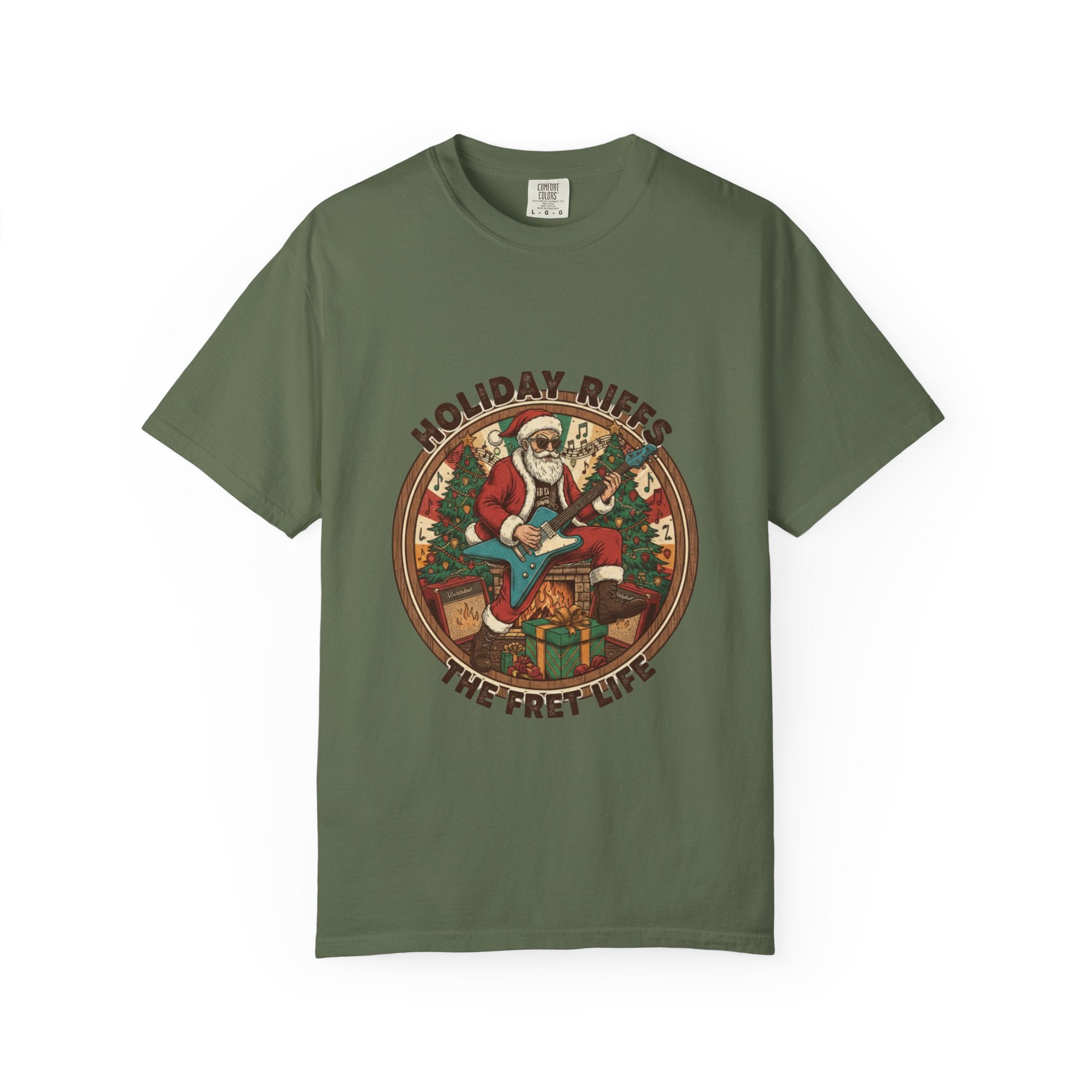 Holiday Riffs T-Shirt | Funny Christmas Guitar Music Tee