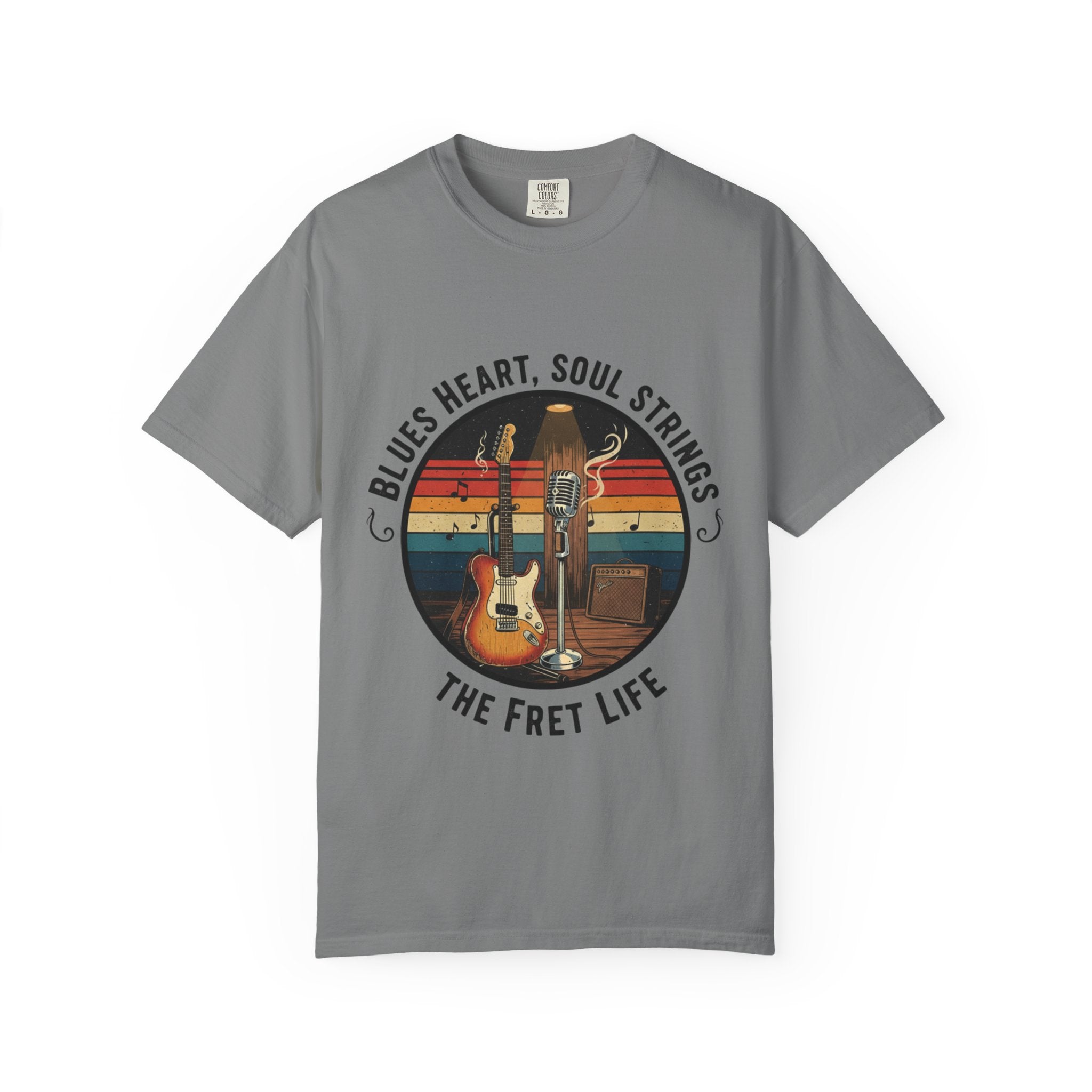 Blues Heart, Soul Strings: The Fret Life Classic Tee