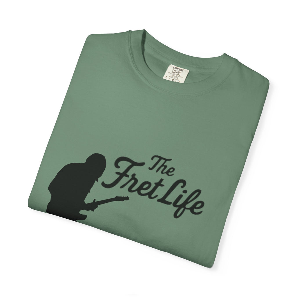 Guitar Player T-shirt with The Fret Life Logo