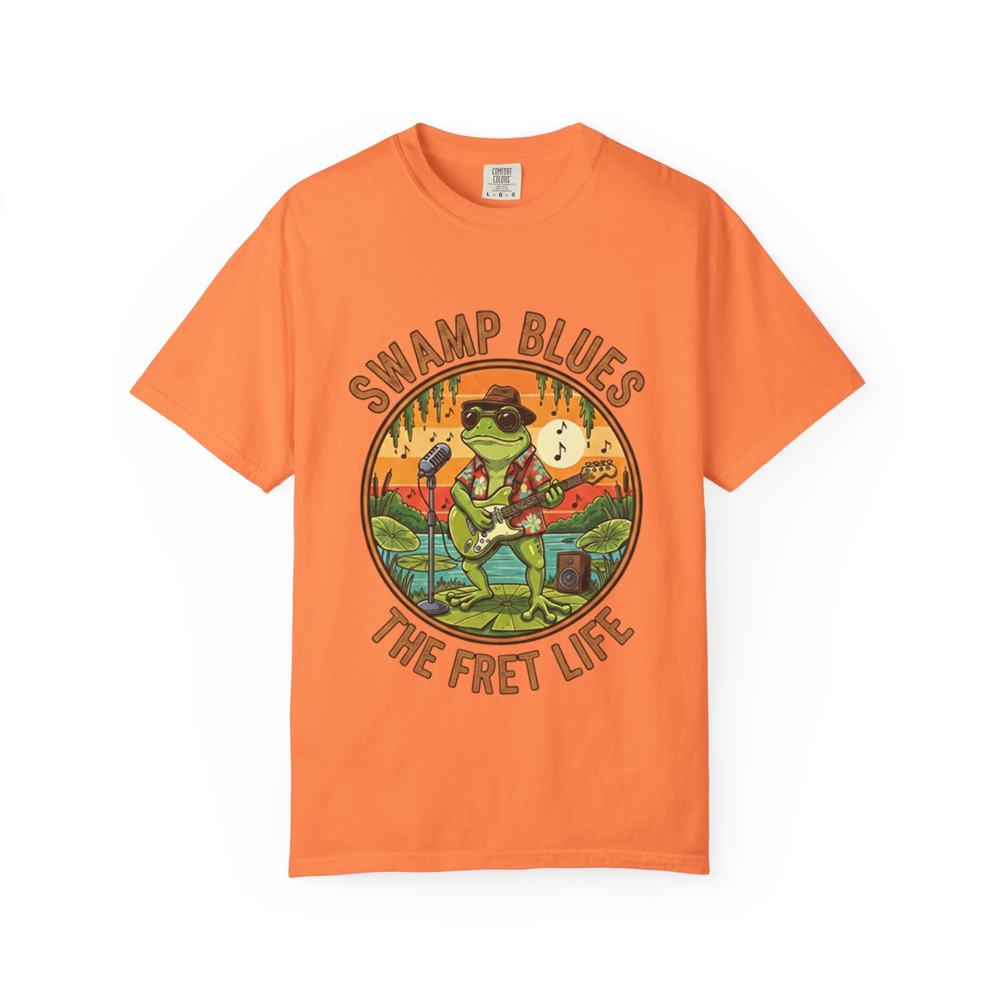 Swamp Blues: Ribbitin' Riffs Fret Life Tee