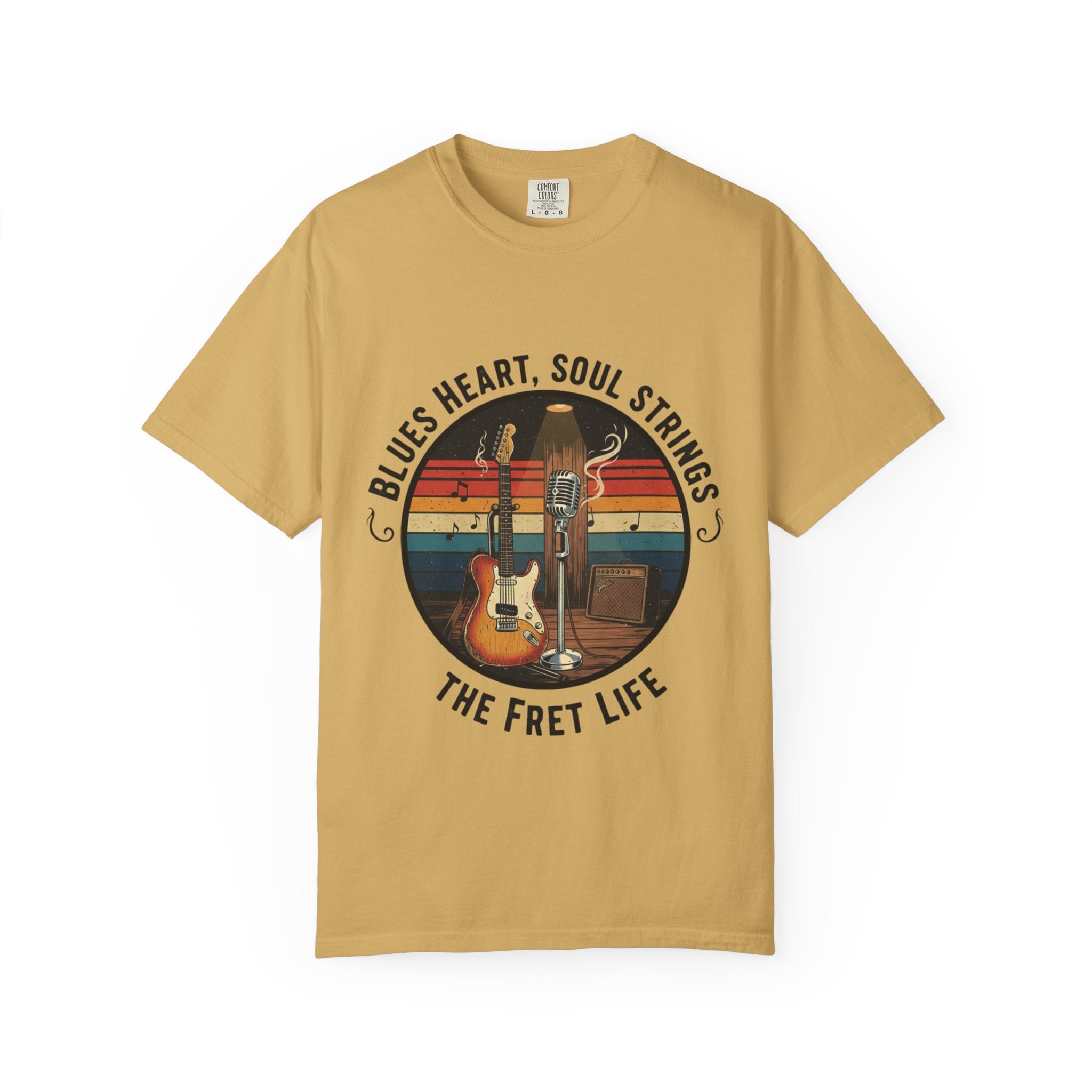 Blues Heart, Soul Strings: The Fret Life Classic Tee