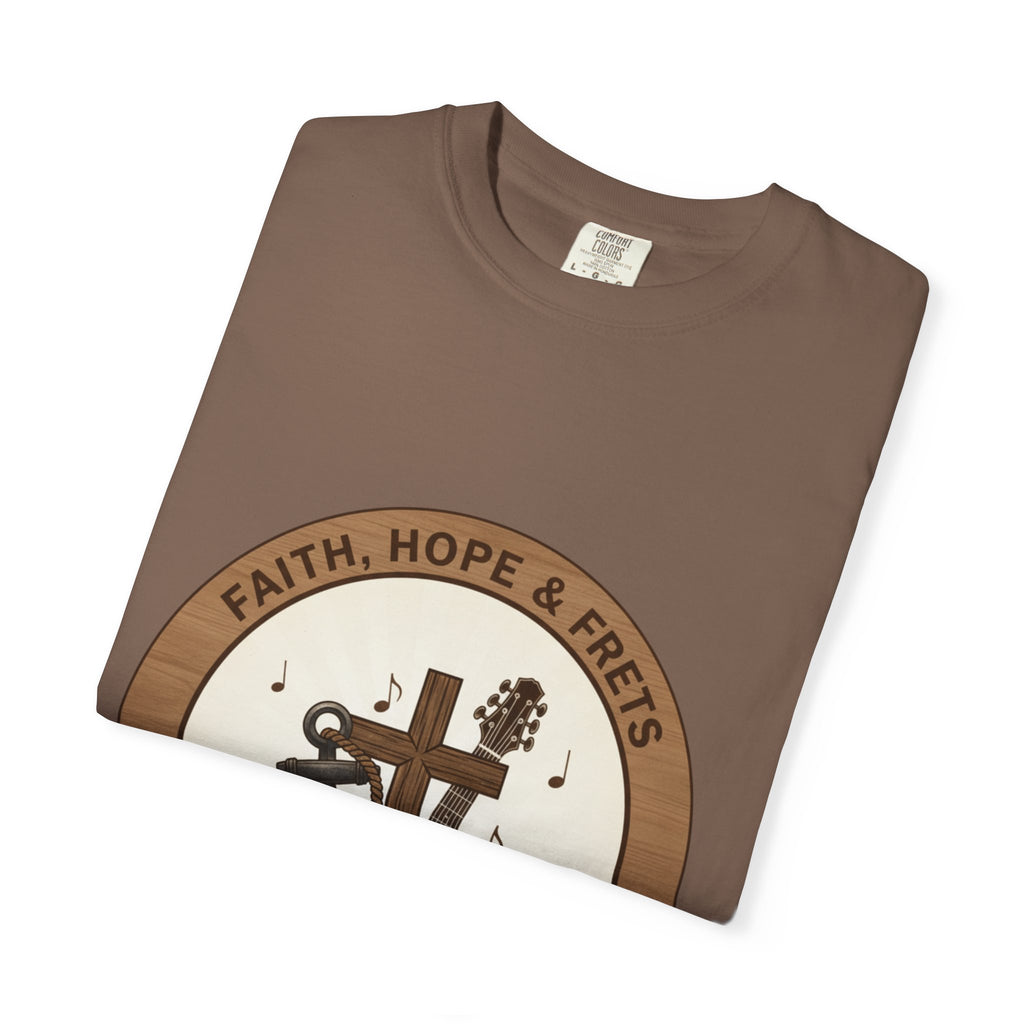 Faith Hope & Frets T-Shirt | Christian Guitar Worship Music Tee
