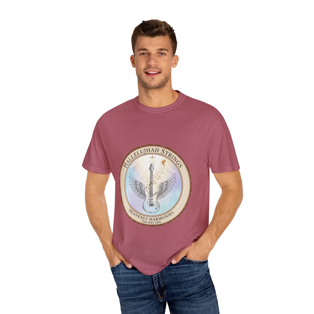 Hallelujah Strings T-Shirt | Christian Worship Guitar Praise Tee