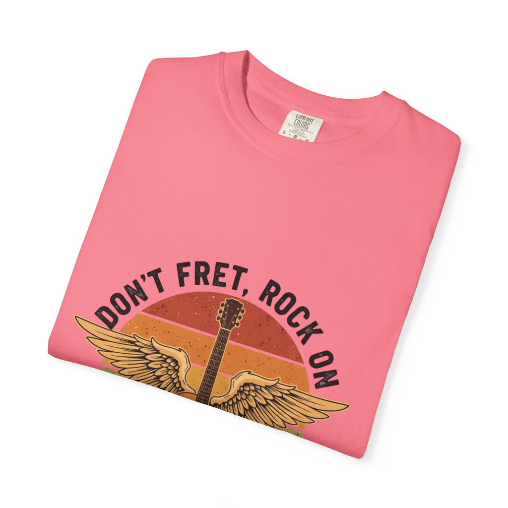 Don't Fret, Rock On Winged Guitar T-Shirt