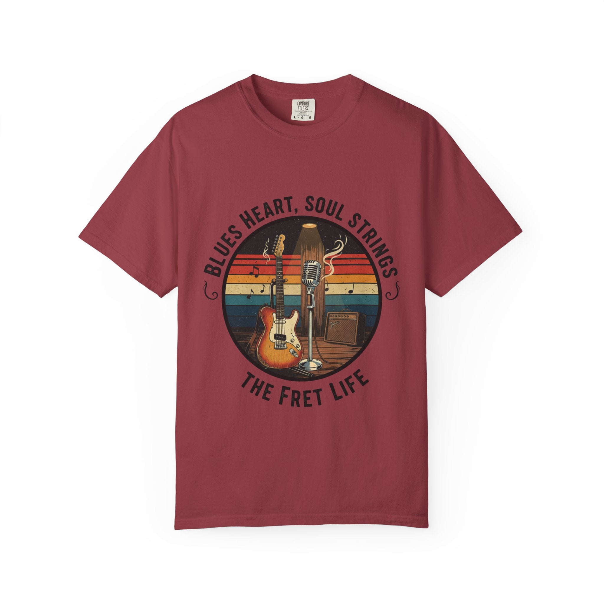 Blues Heart, Soul Strings: The Fret Life Classic Tee